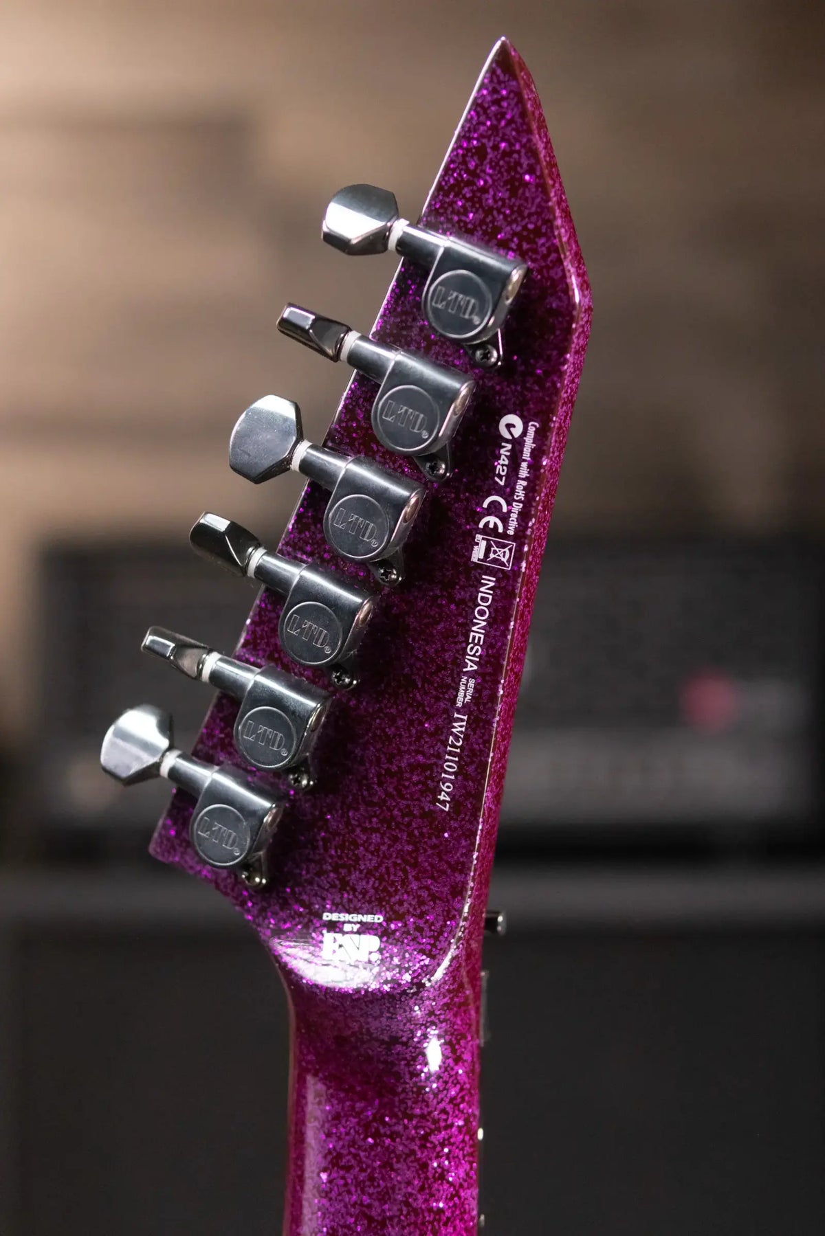 ESP LTD KH-602 Kirk Hammett Signature Electric Guitar - Purple Sparkle with Hardshell Case - Used