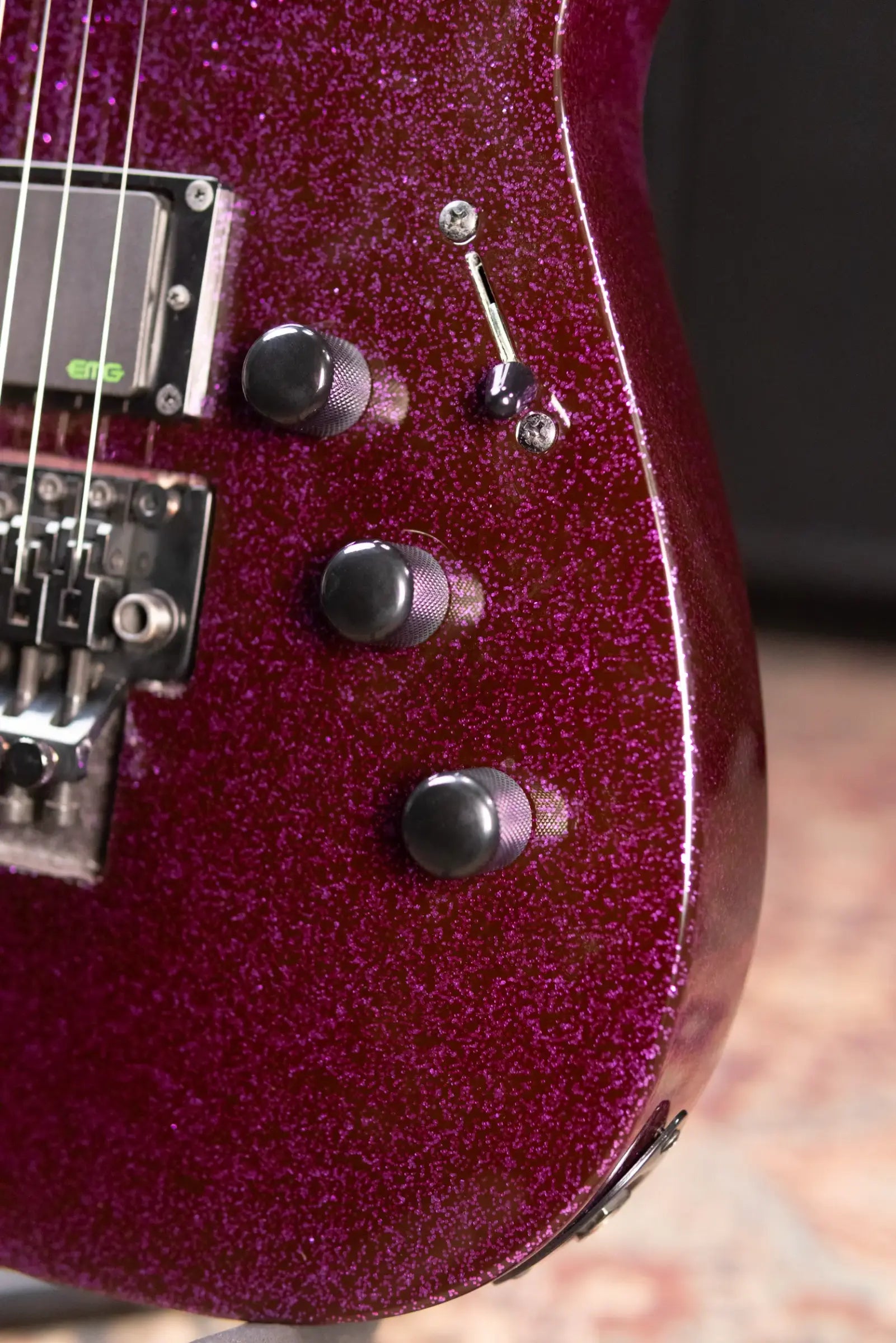 ESP LTD KH-602 Kirk Hammett Signature Electric Guitar - Purple Sparkle with Hardshell Case - Used