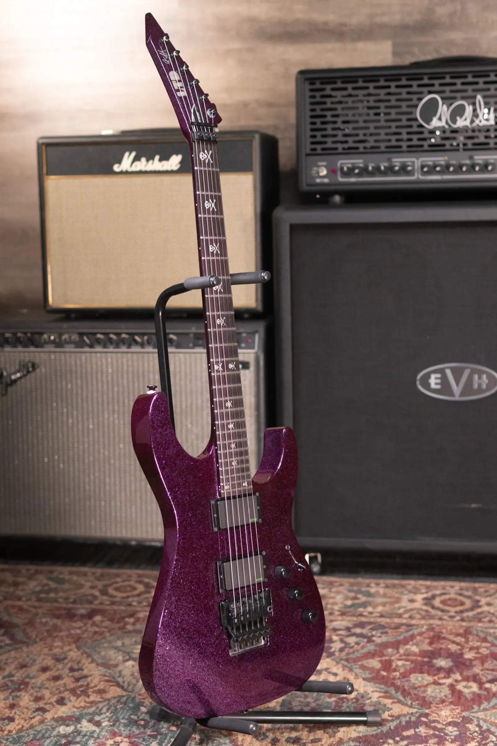 ESP LTD KH-602 Kirk Hammett Signature Electric Guitar - Purple Sparkle with Hardshell Case - Used