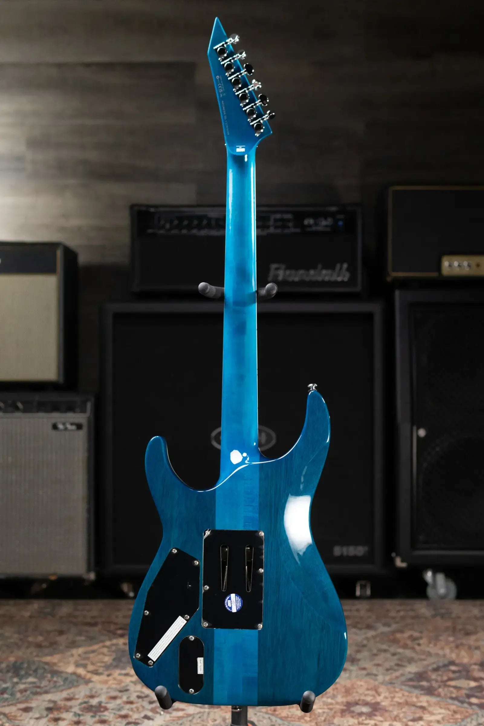 ESP LTD MH-1000 QM Electric Guitar - Black Ocean