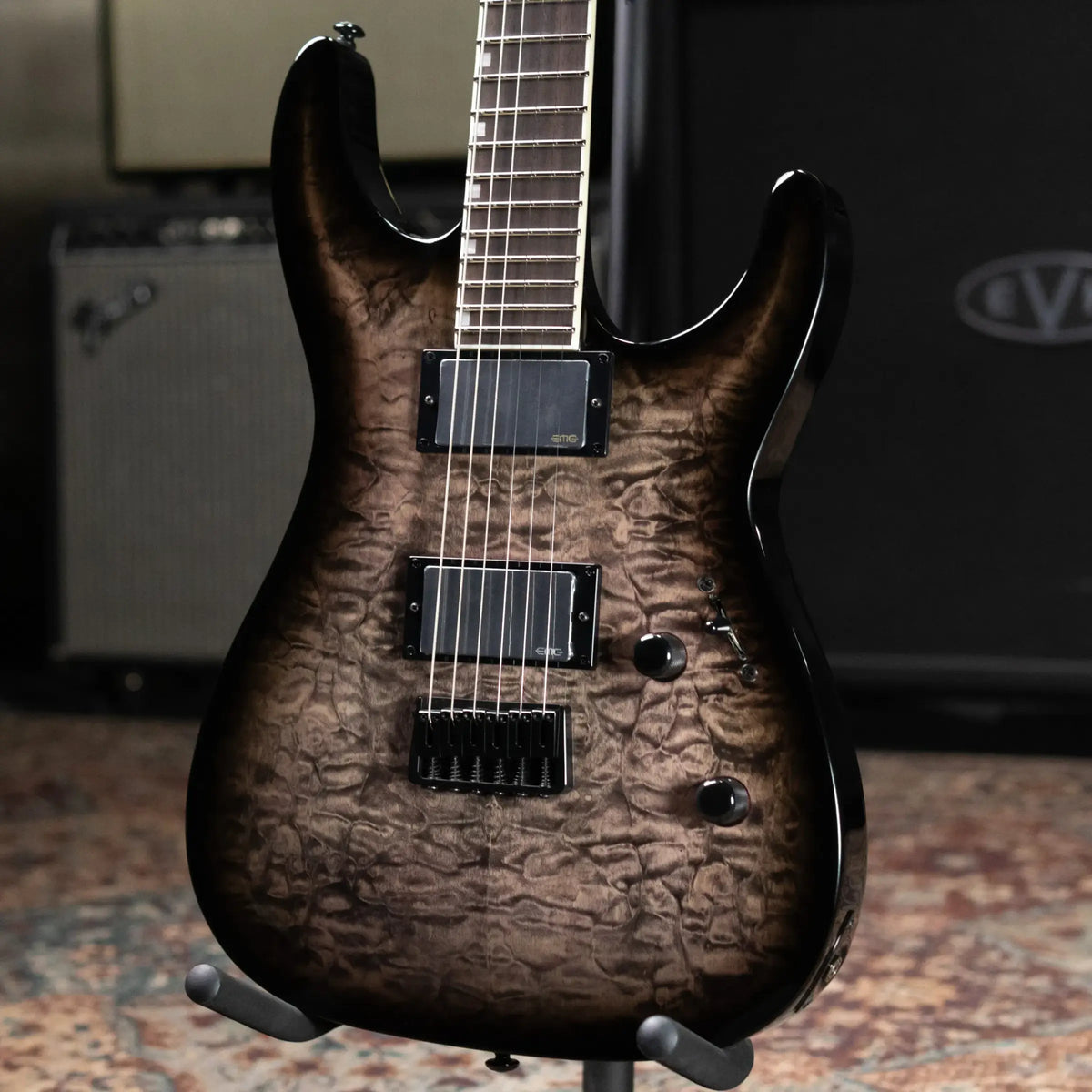 ESP LTD MH-400HT/QM Electric Guitar - See Thru Black Sunburst