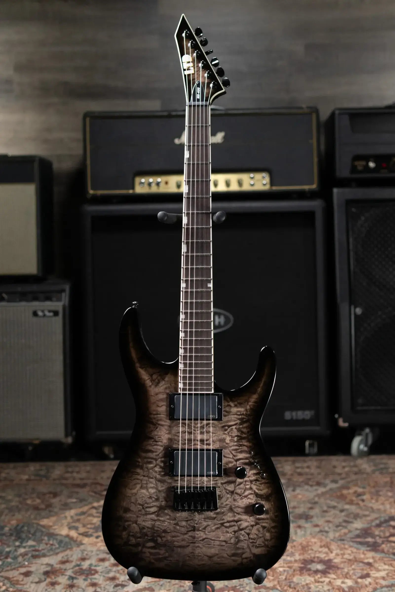 ESP LTD MH-400HT/QM Electric Guitar - See Thru Black Sunburst