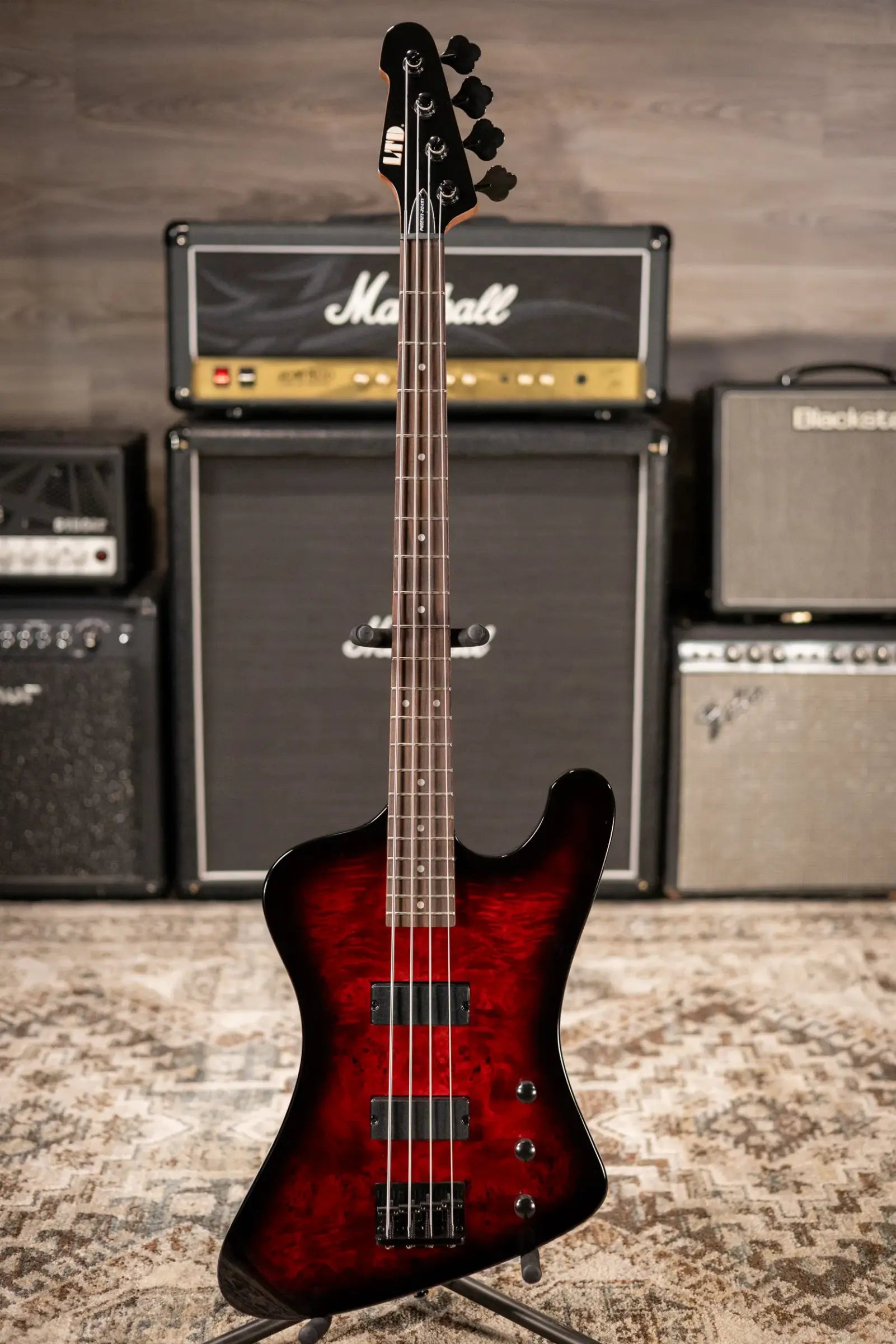 ESP LTD Phoenix-204DX Electric Bass - Red Burst