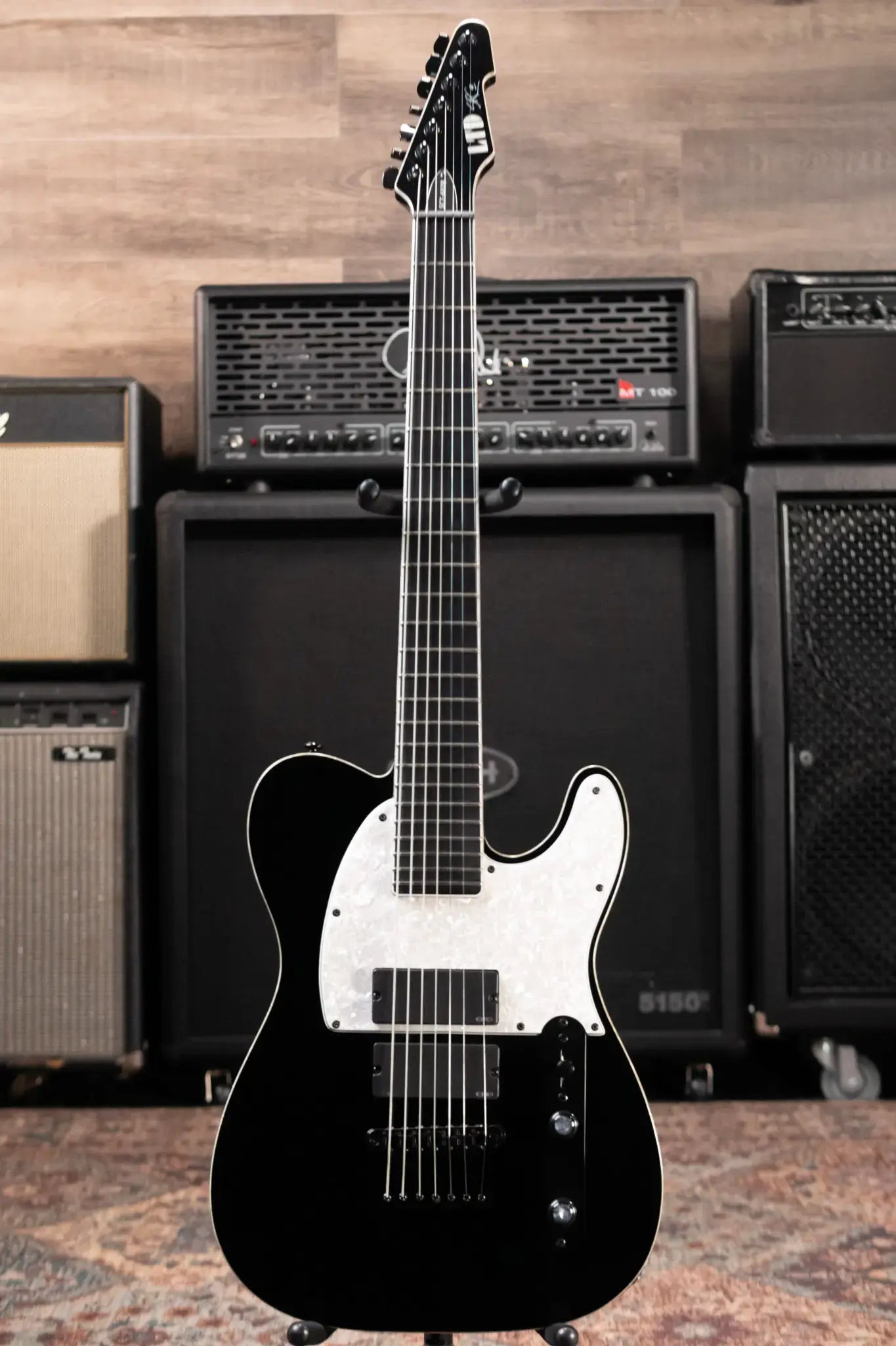 ESP LTD SCT-607B Stephen Carpenter Signature 7-String Baritone Electric Guitar - Black - Used
