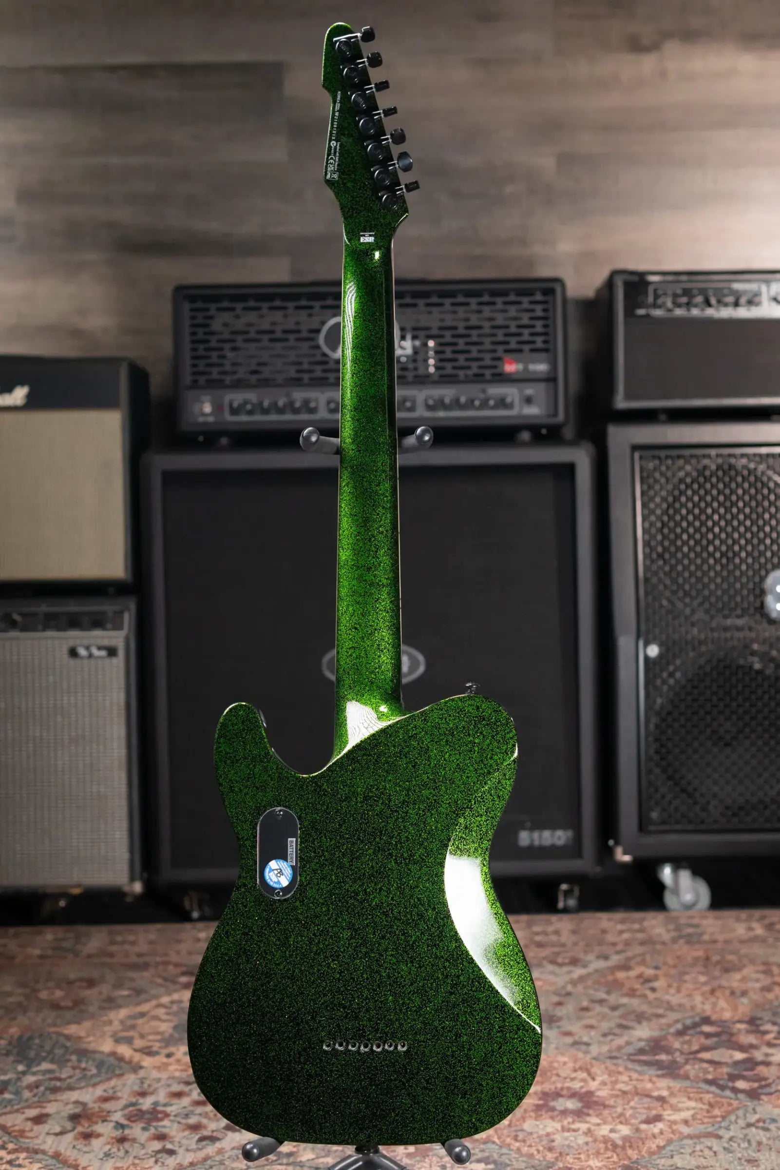 ESP LTD SCT-607B Stephen Carpenter Signature 7-String Baritone Electric Guitar Green Sparkle with Hardshell Case - Used