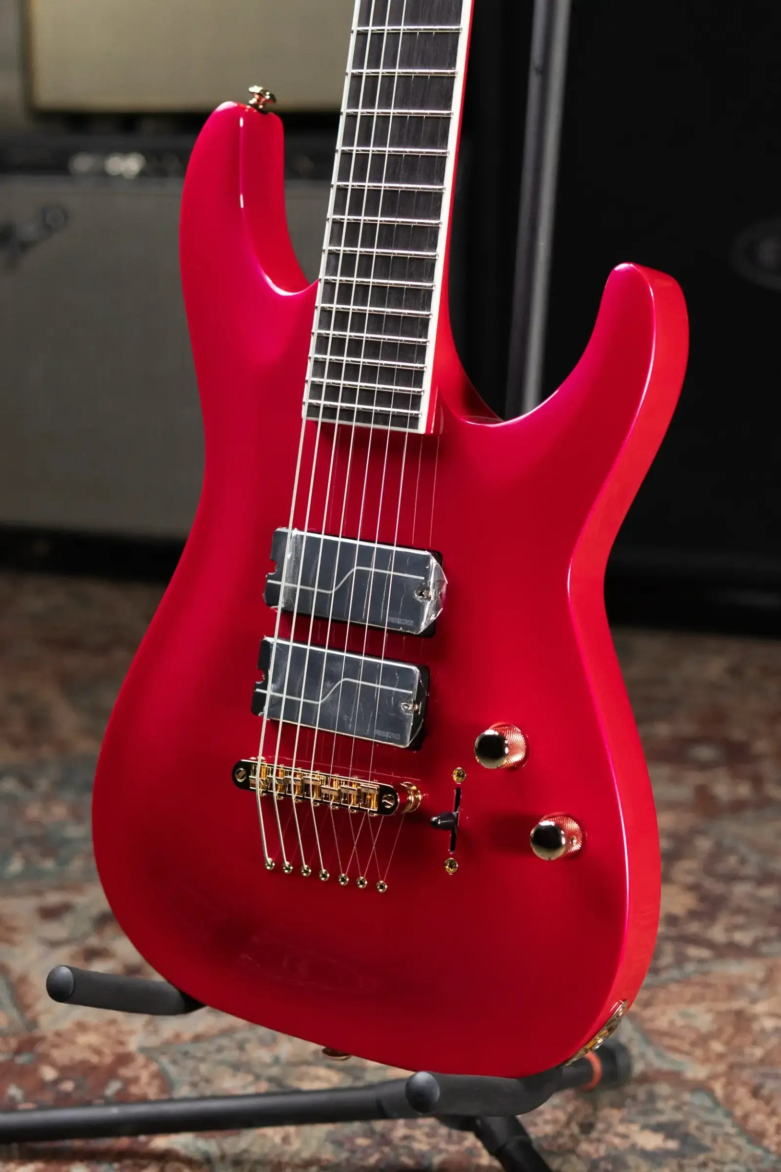 ESP LTD SC-607B Stephen Carpenter Signature 7-String Baritone Electric Guitar - Magenta with Hardshell Case