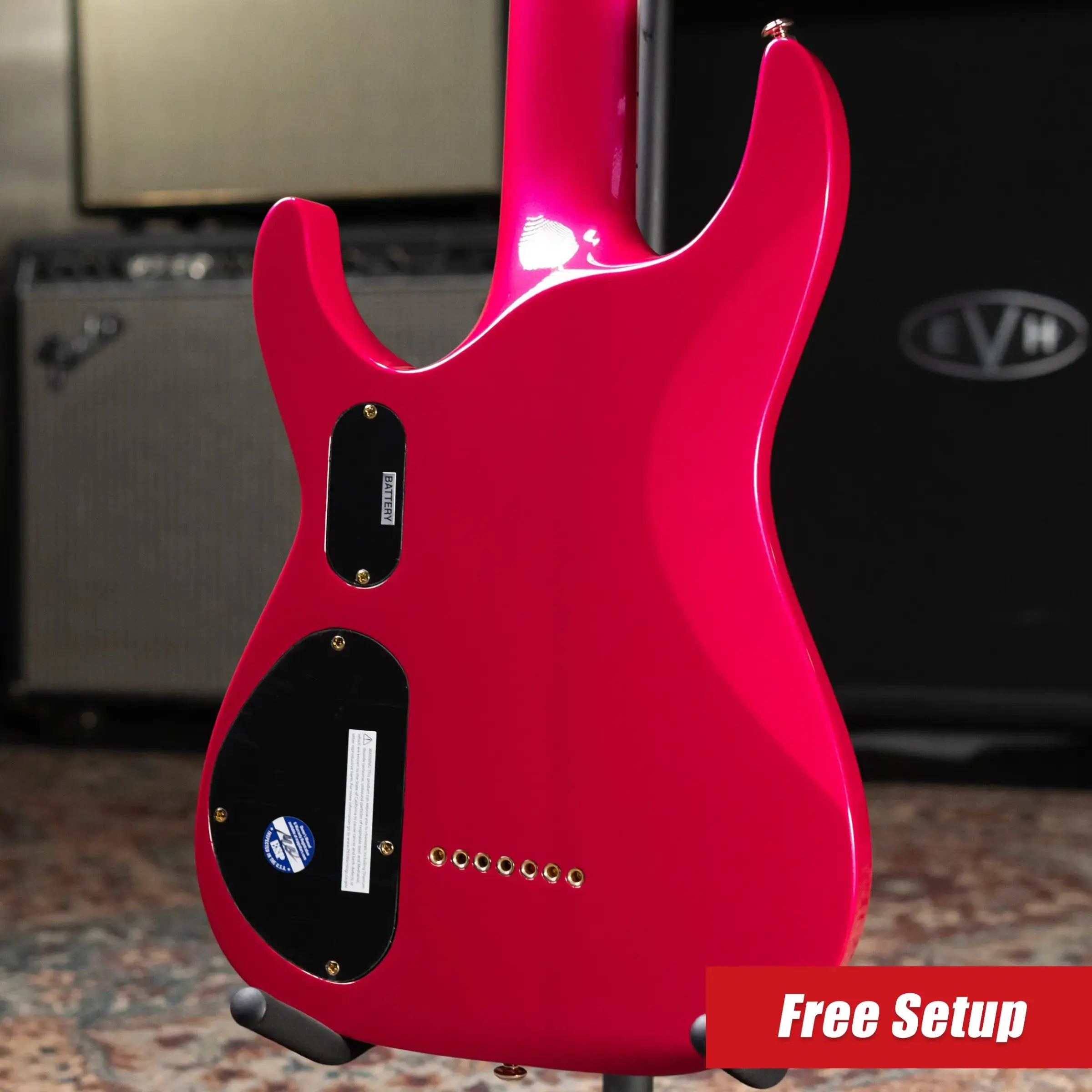 ESP LTD SC-607B Stephen Carpenter Signature 7-String Baritone Electric Guitar - Magenta with Hardshell Case