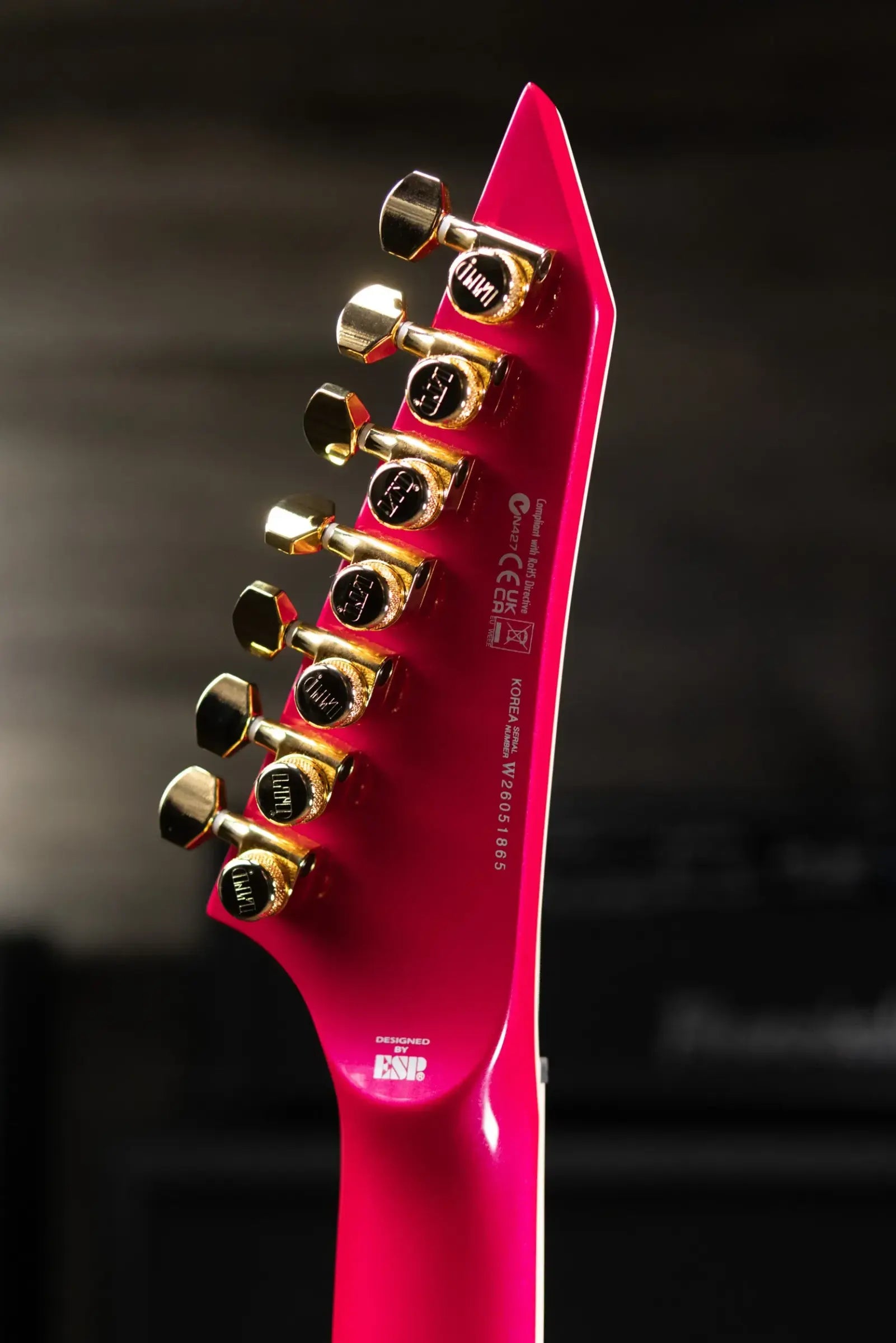 ESP LTD SC-607B Stephen Carpenter Signature 7-String Baritone Electric Guitar - Magenta with Hardshell Case