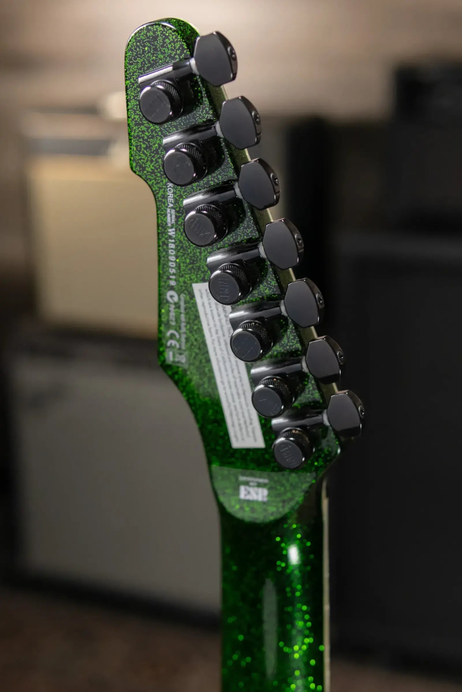 ESP LTD Stephen Carpenter SCT-607B 7-String Electric Guitar - Green Sparkle with Hardshell Case and Upgraded Pickups - Used