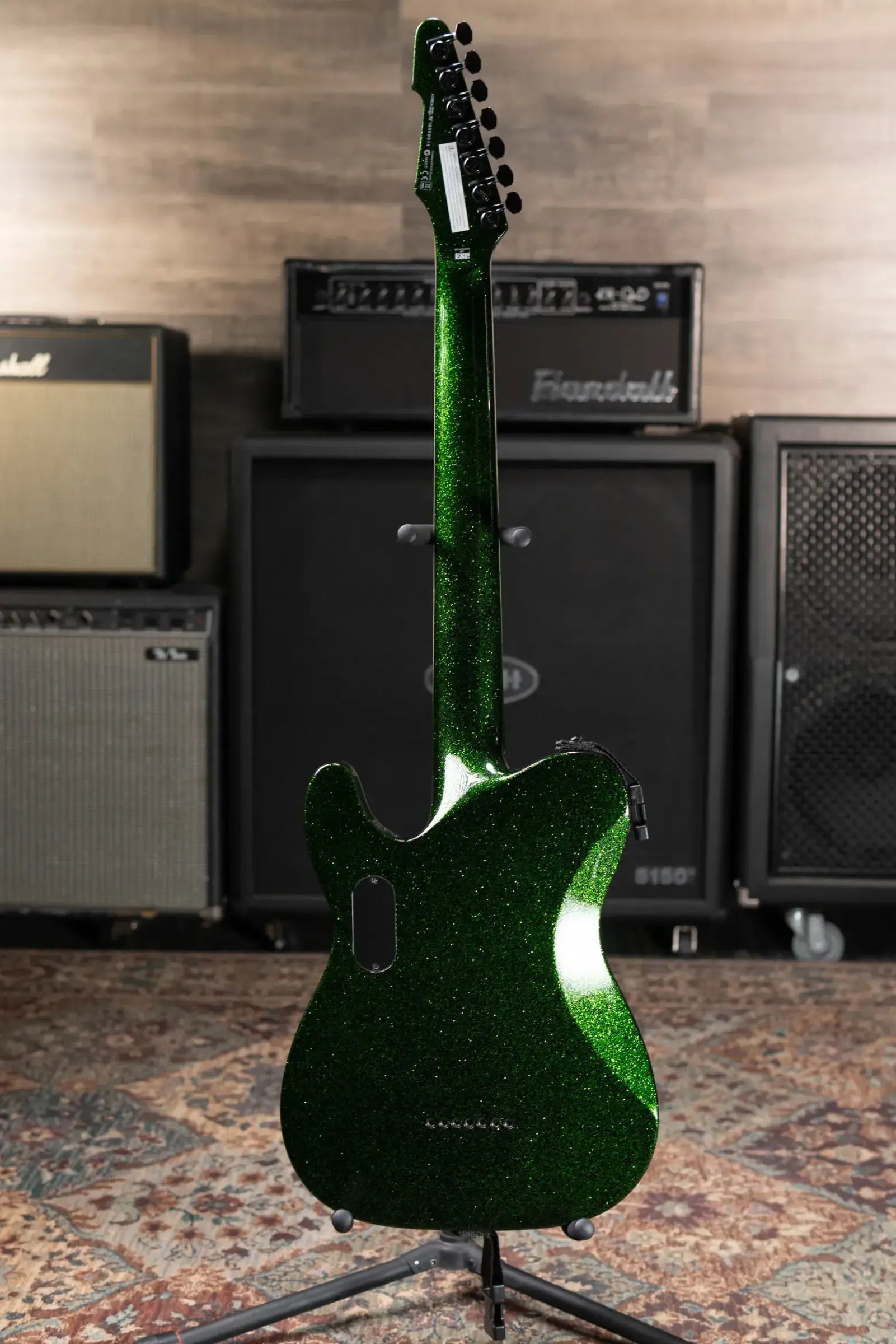 ESP LTD Stephen Carpenter SCT-607B 7-String Electric Guitar - Green Sparkle with Hardshell Case and Upgraded Pickups - Used