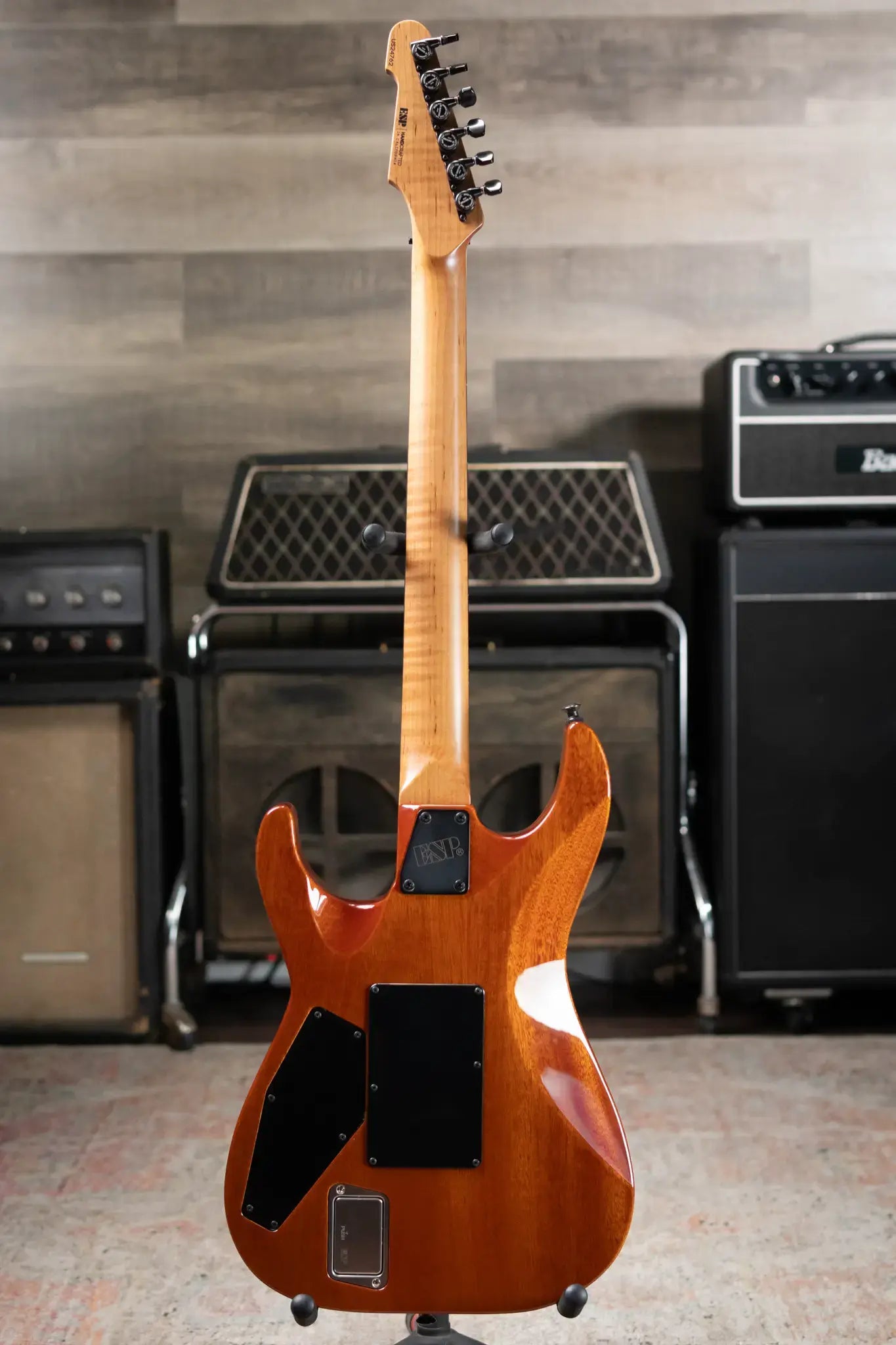ESP USA Custom Shop M-II FR Electric Guitar - Tiger Eye Sunburst with Hardshell Case