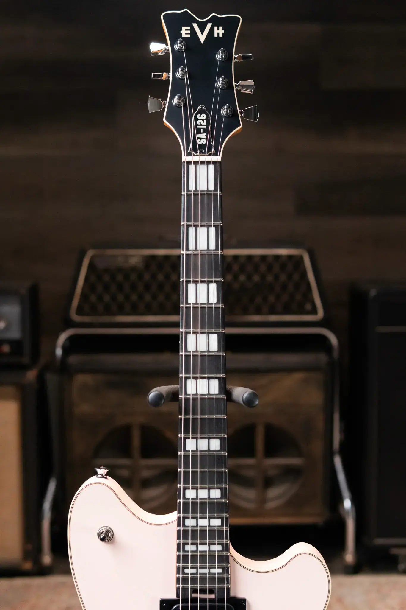 EVH Limited Edition SA-126 Special, Ebony Fingerboard Electric Guitar - Satin Shell Pink with Ivory Case
