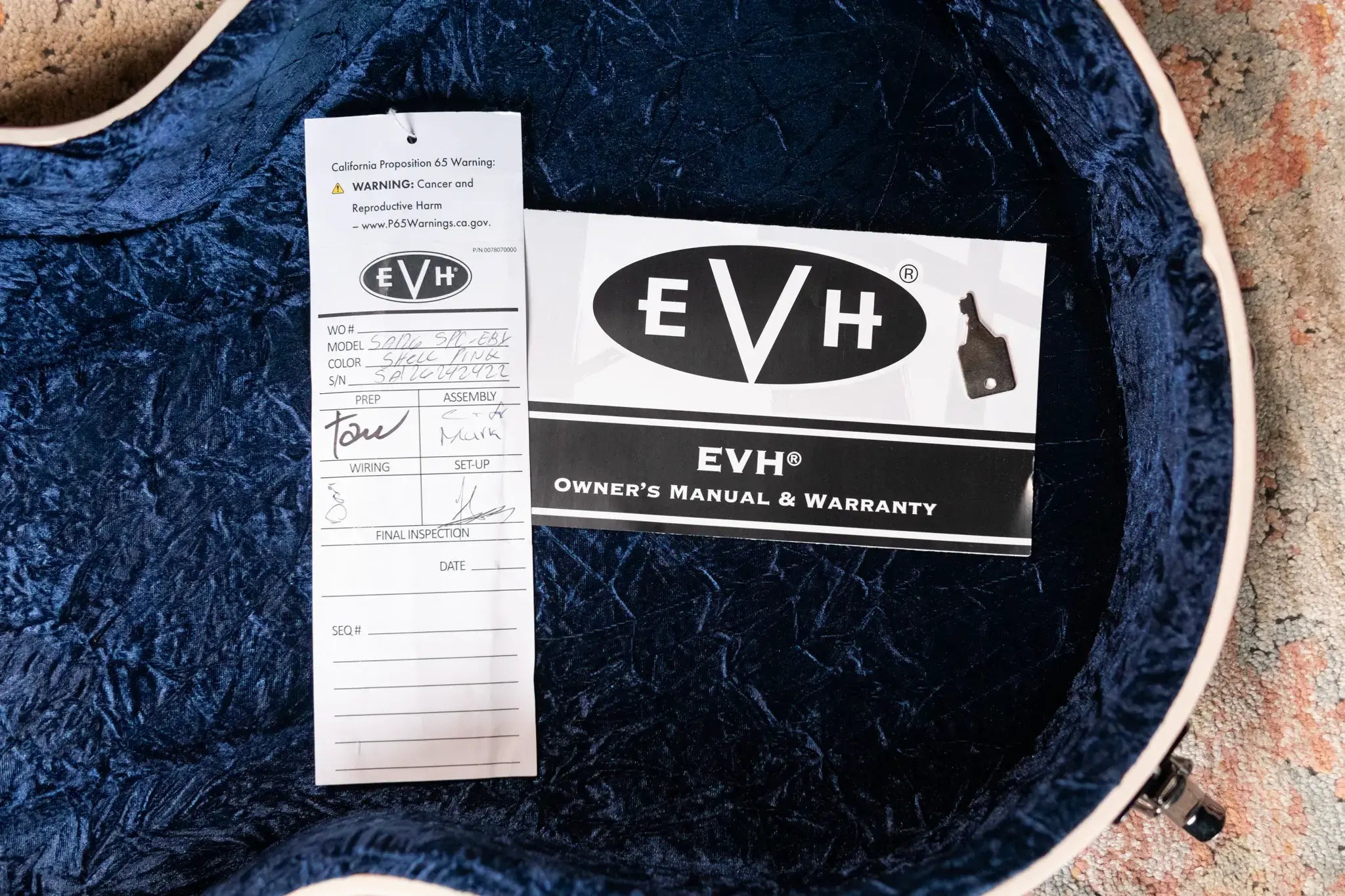 EVH Limited Edition SA-126 Special, Ebony Fingerboard Electric Guitar - Satin Shell Pink with Ivory Case