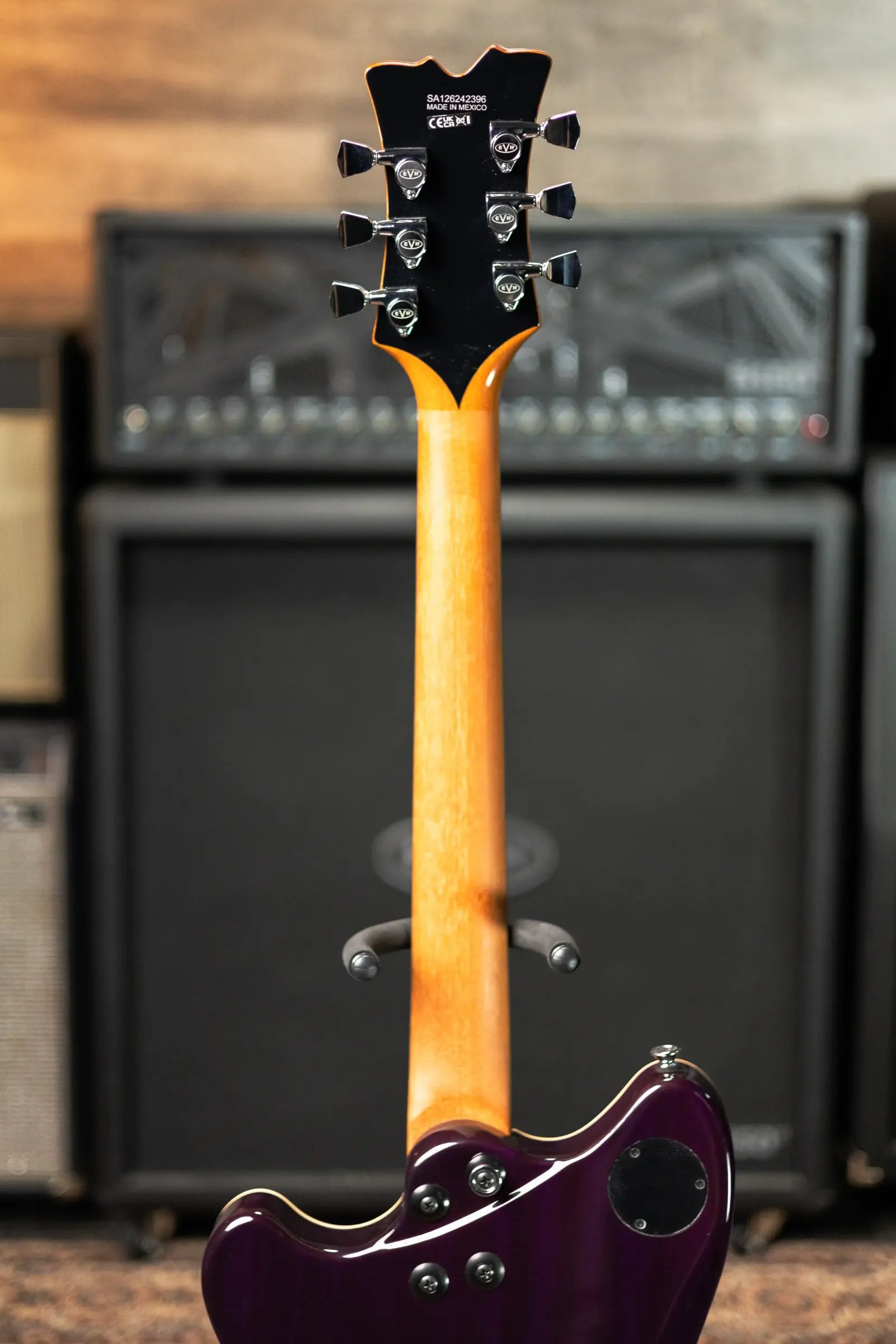 EVH SA-126 Special Quilted Maple Semi-Hollow Electric Guitar - Transparent Purple with Hardshell Case