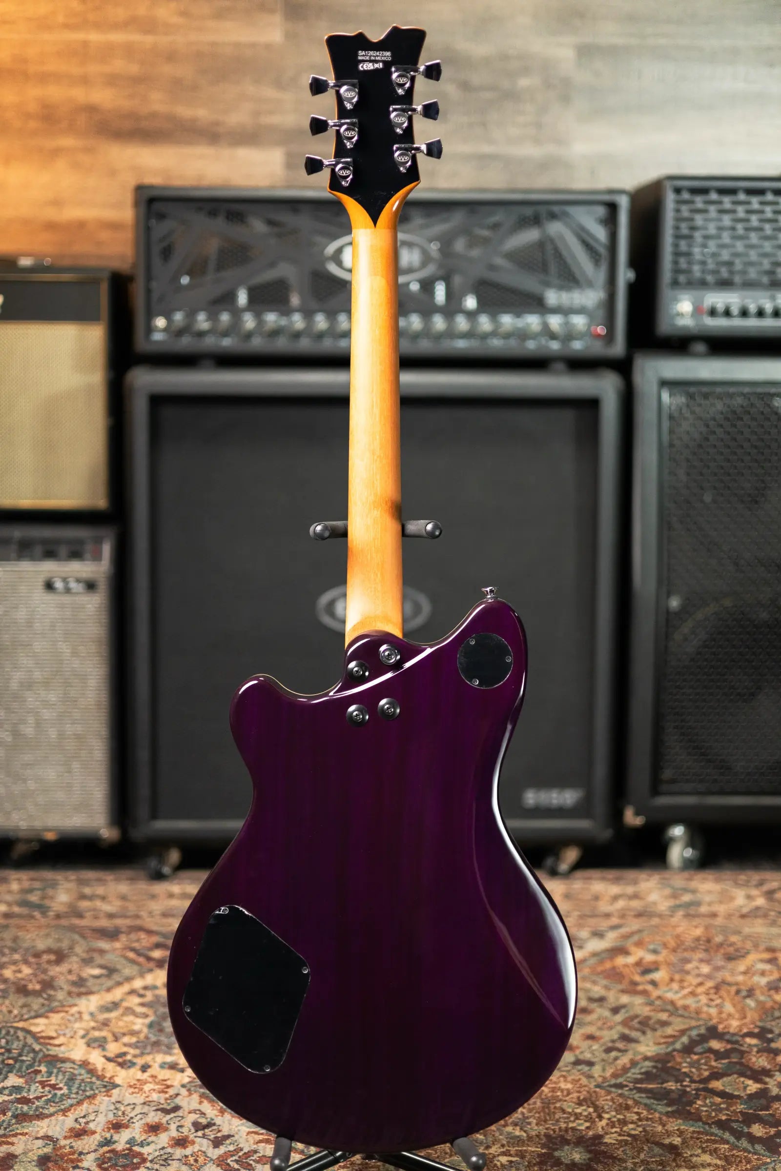 EVH SA-126 Special Quilted Maple Semi-Hollow Electric Guitar - Transparent Purple with Hardshell Case