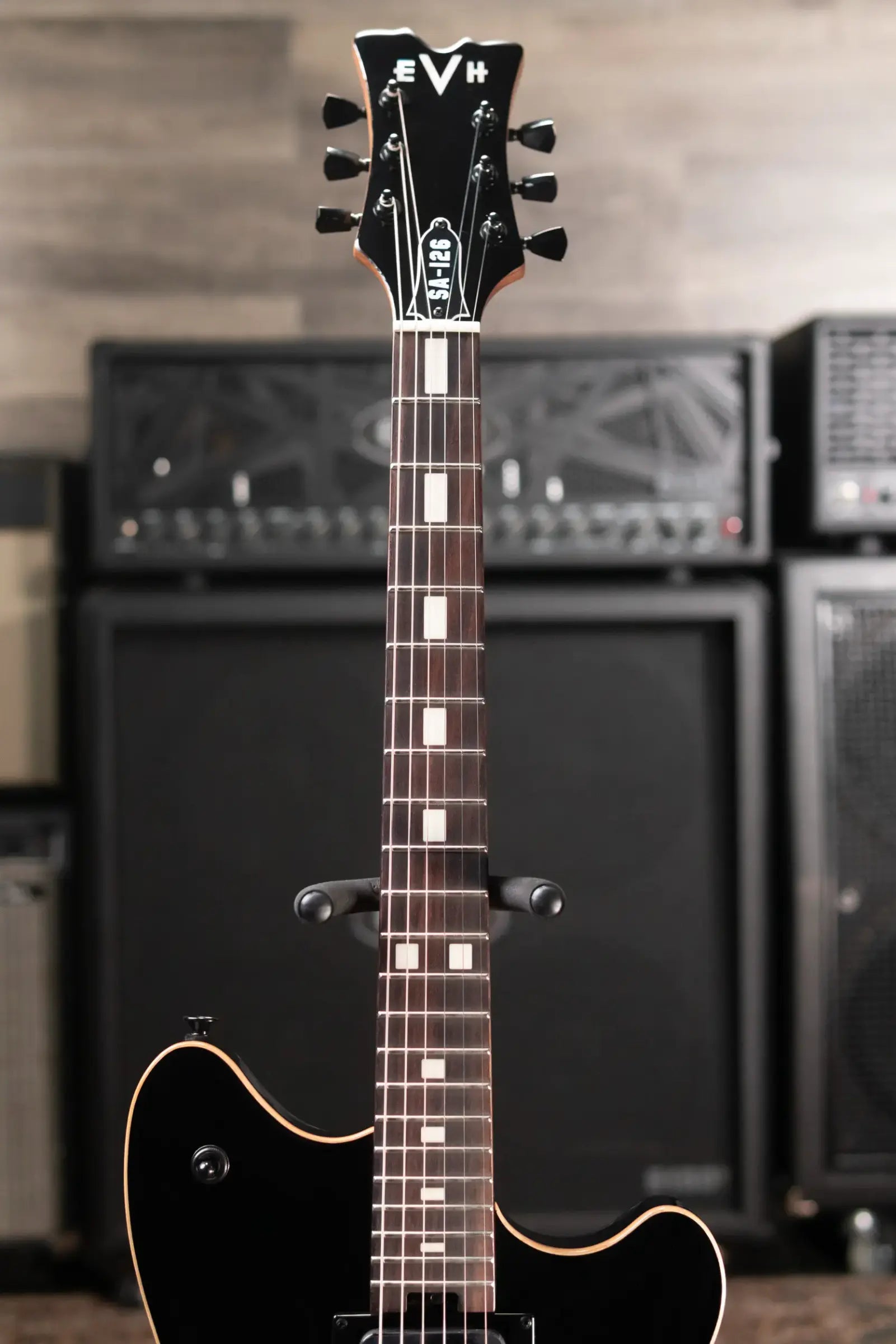EVH SA-126 Standard Semi-Hollow Electric Guitar - Piano Black