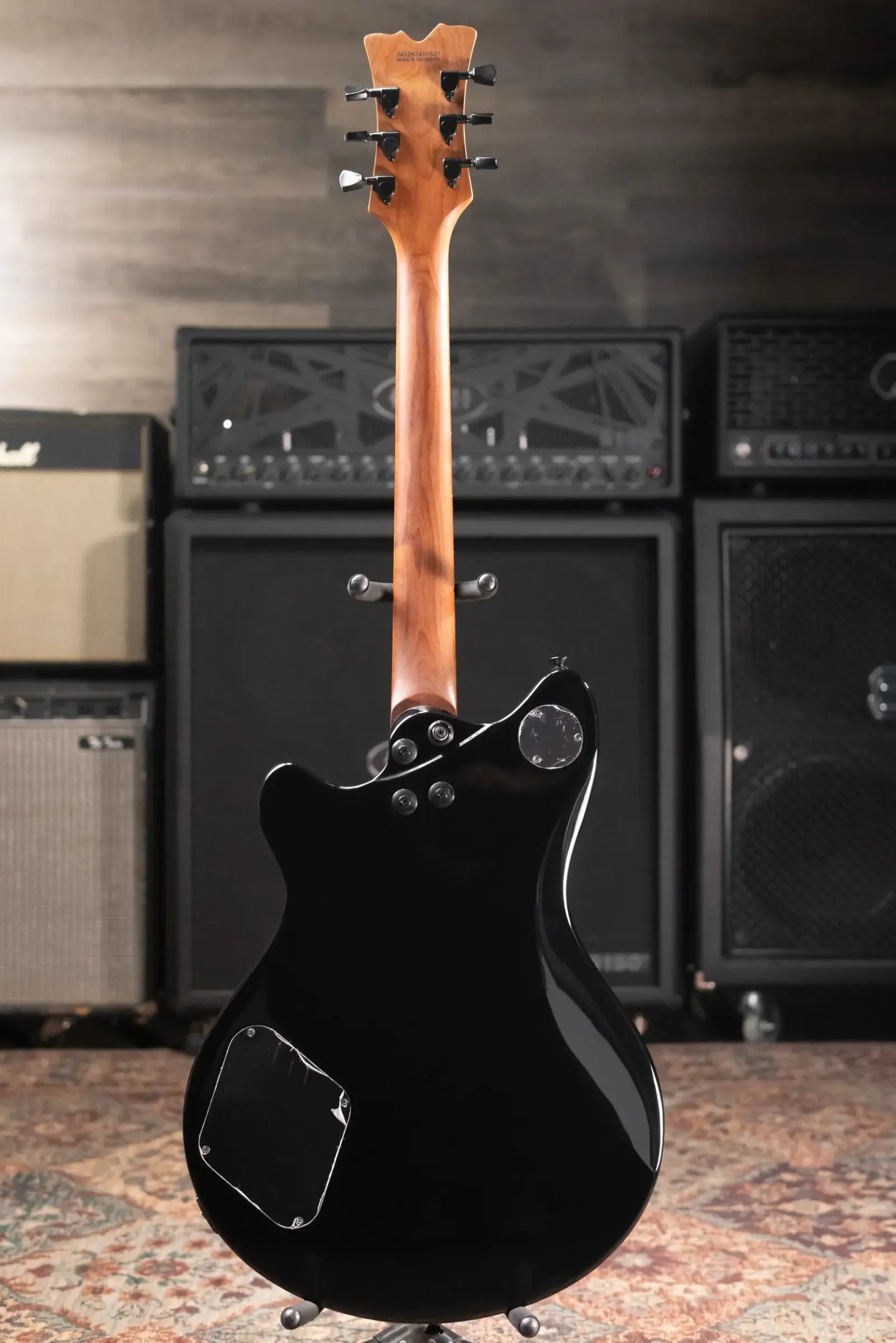 EVH SA-126 Standard Semi-Hollow Electric Guitar - Piano Black
