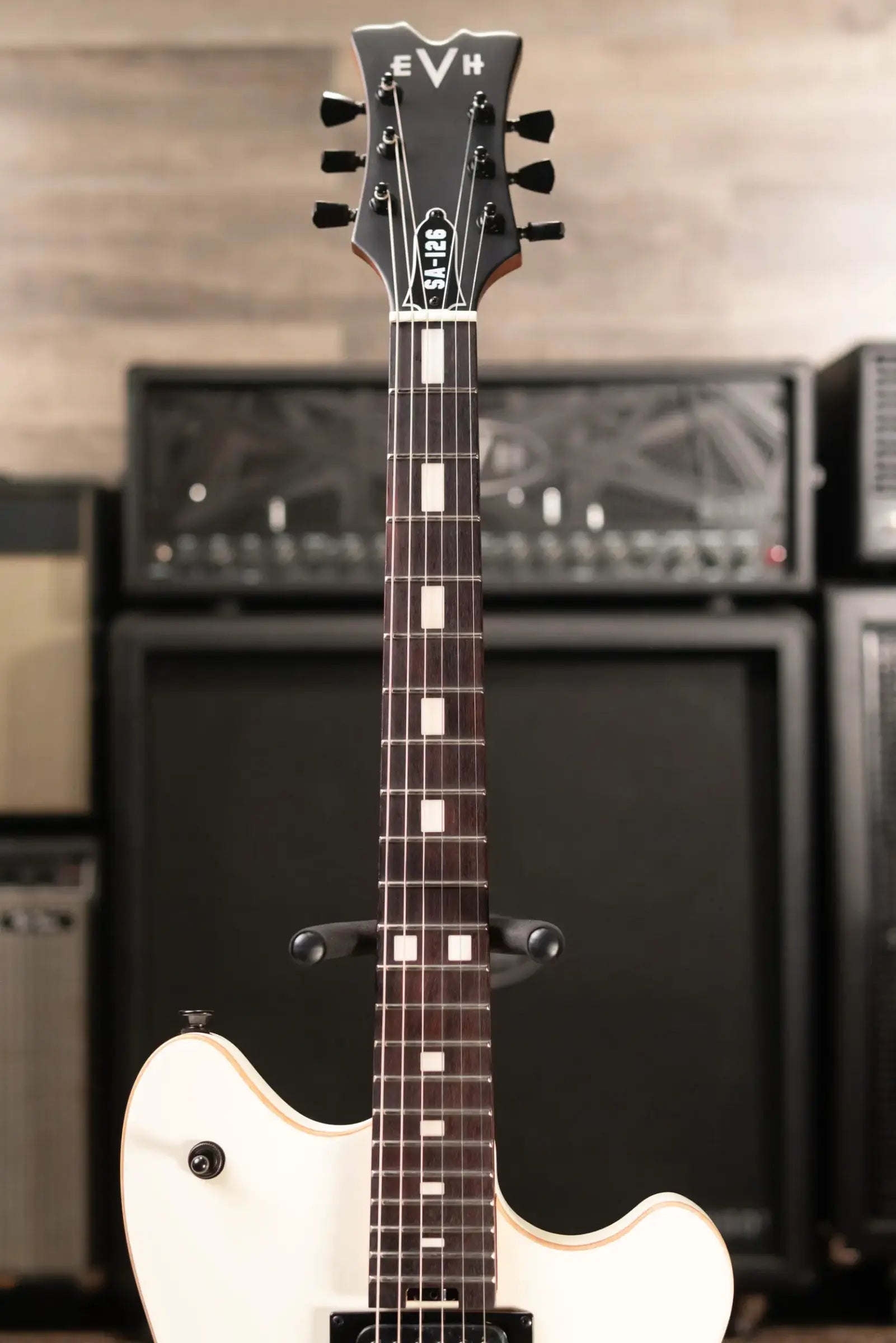 EVH SA-126 Standard Semi-Hollow Electric Guitar - Satin Vintage White