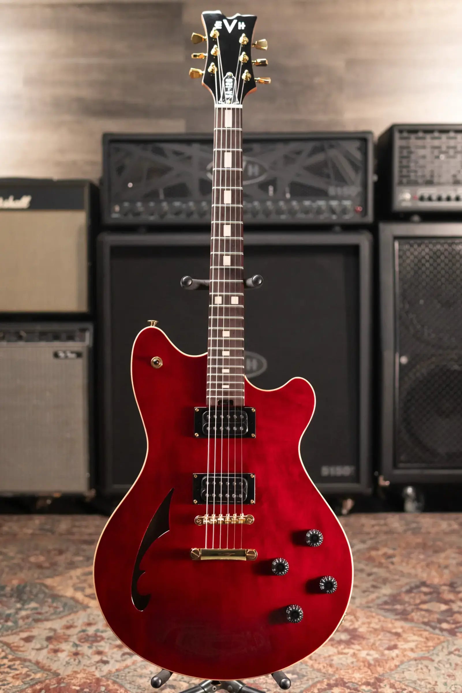 EVH SA-126 Standard Semi-Hollow Electric Guitar - Wine Red