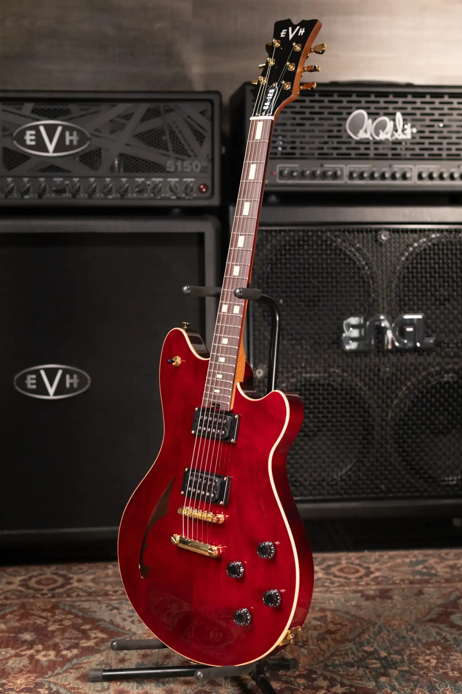 EVH SA-126 Standard Semi-Hollow Electric Guitar - Wine Red