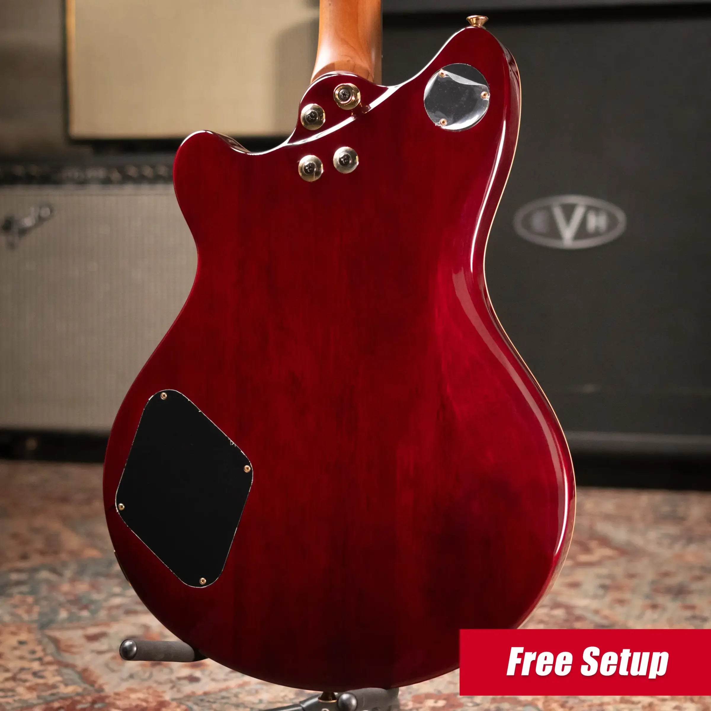 EVH SA-126 Standard Semi-Hollow Electric Guitar - Wine Red