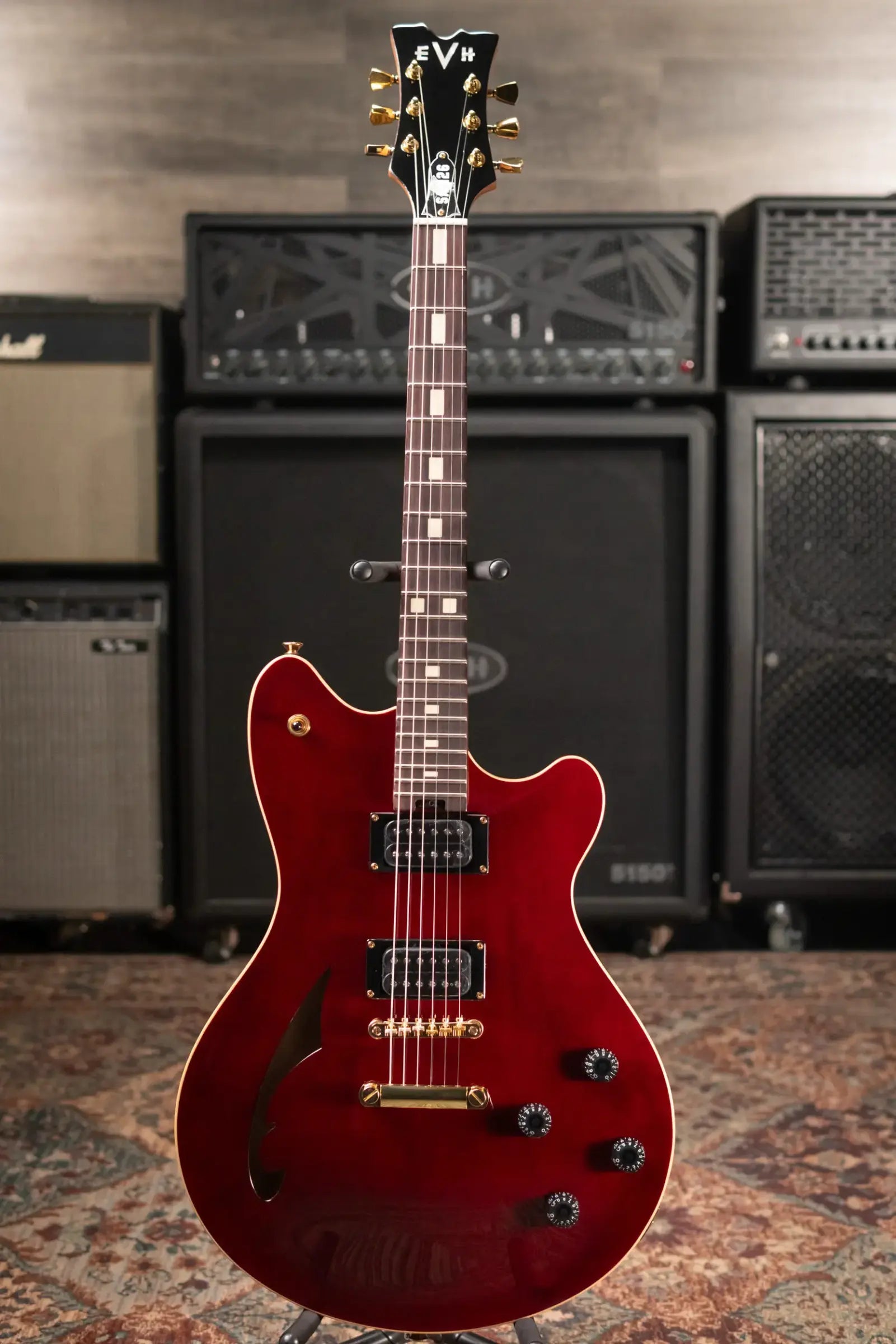 EVH SA-126 Standard Semi-Hollow Electric Guitar - Wine Red