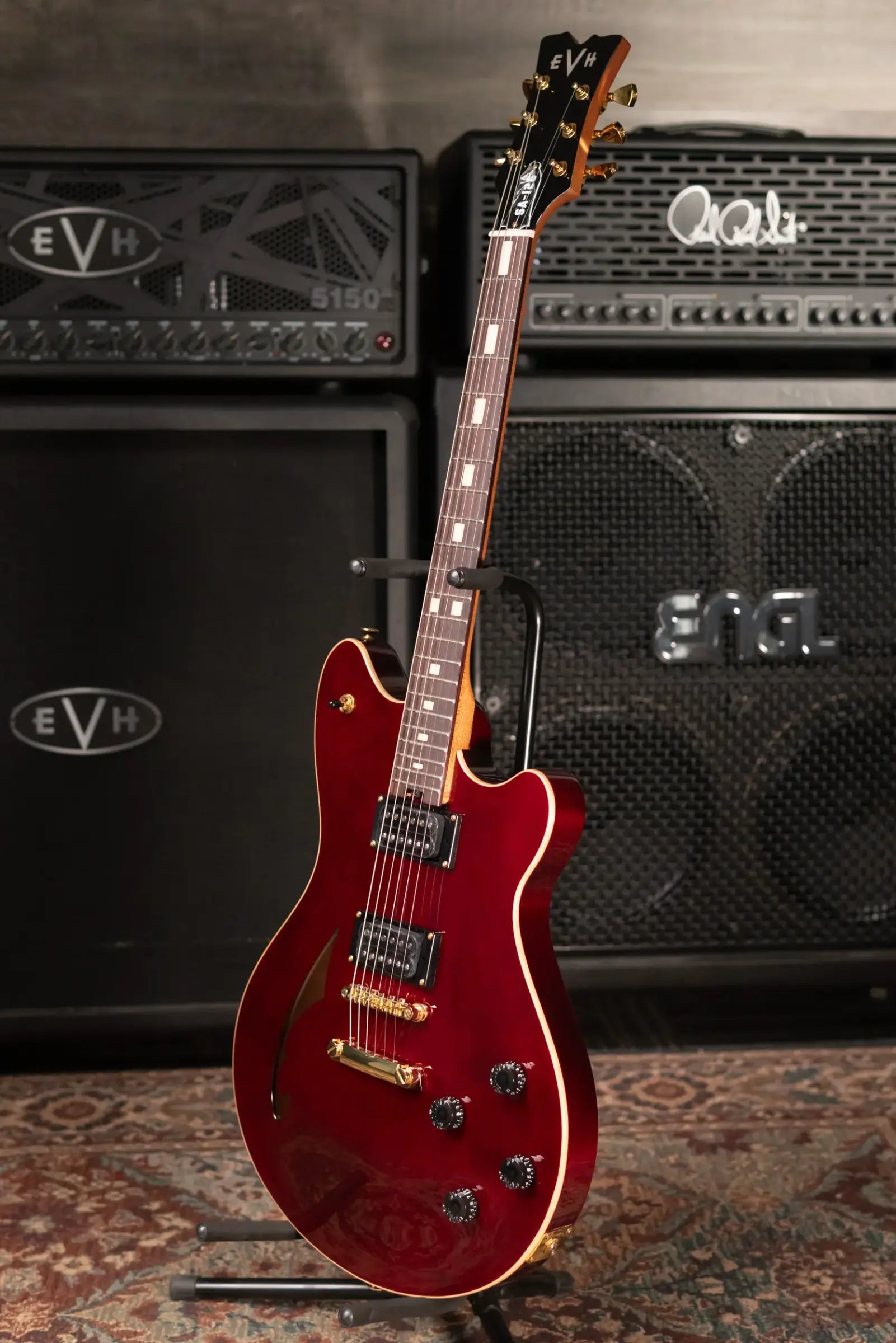 EVH SA-126 Standard Semi-Hollow Electric Guitar - Wine Red