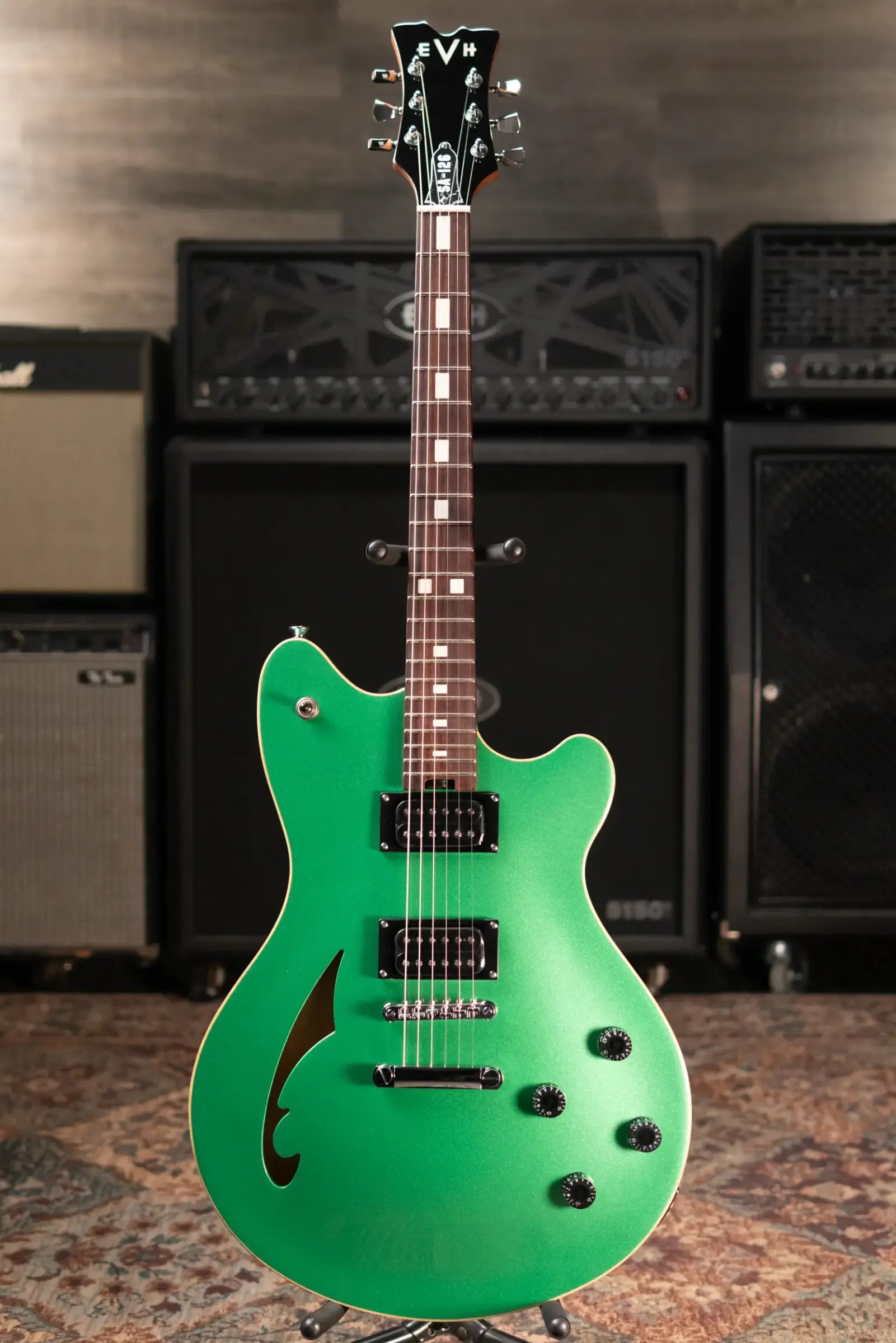 EVH SA-126 Standard Semi-Hollowbody Electric Guitar - Pelham Green