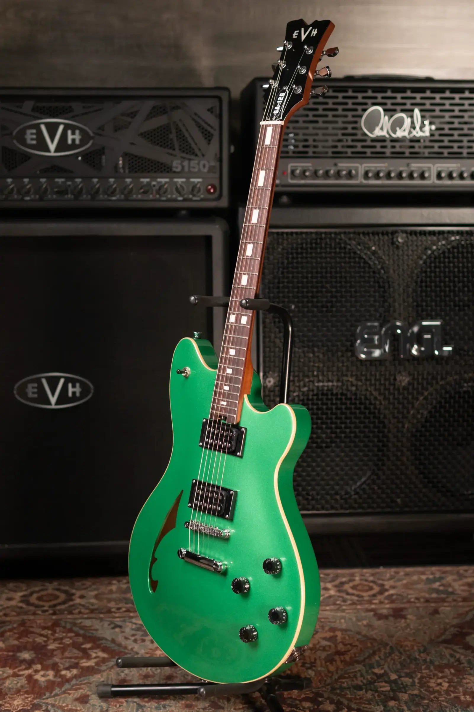 EVH SA-126 Standard Semi-Hollowbody Electric Guitar - Pelham Green
