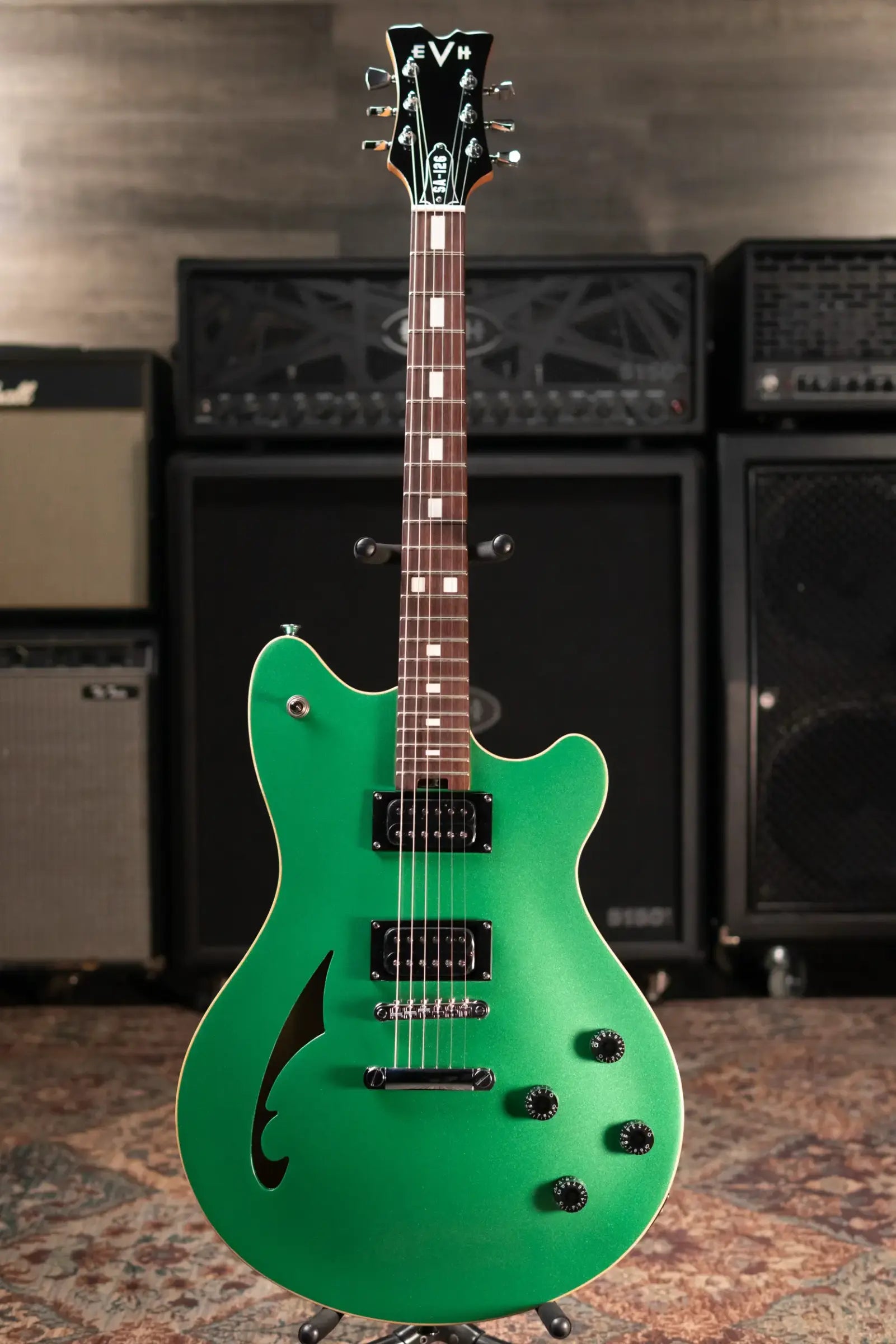 EVH SA-126 Standard Semi-Hollowbody Electric Guitar - Pelham Green