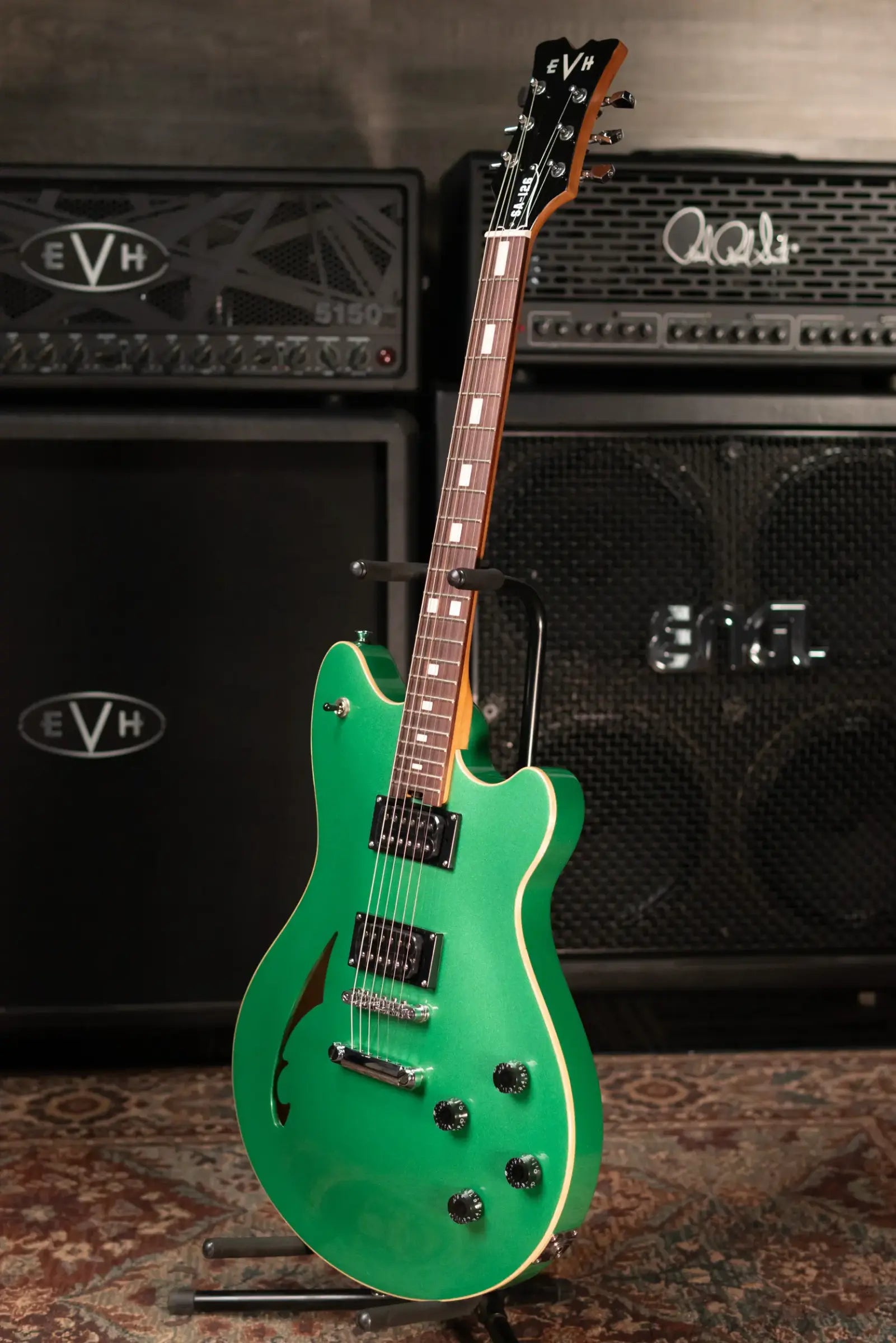 EVH SA-126 Standard Semi-Hollowbody Electric Guitar - Pelham Green