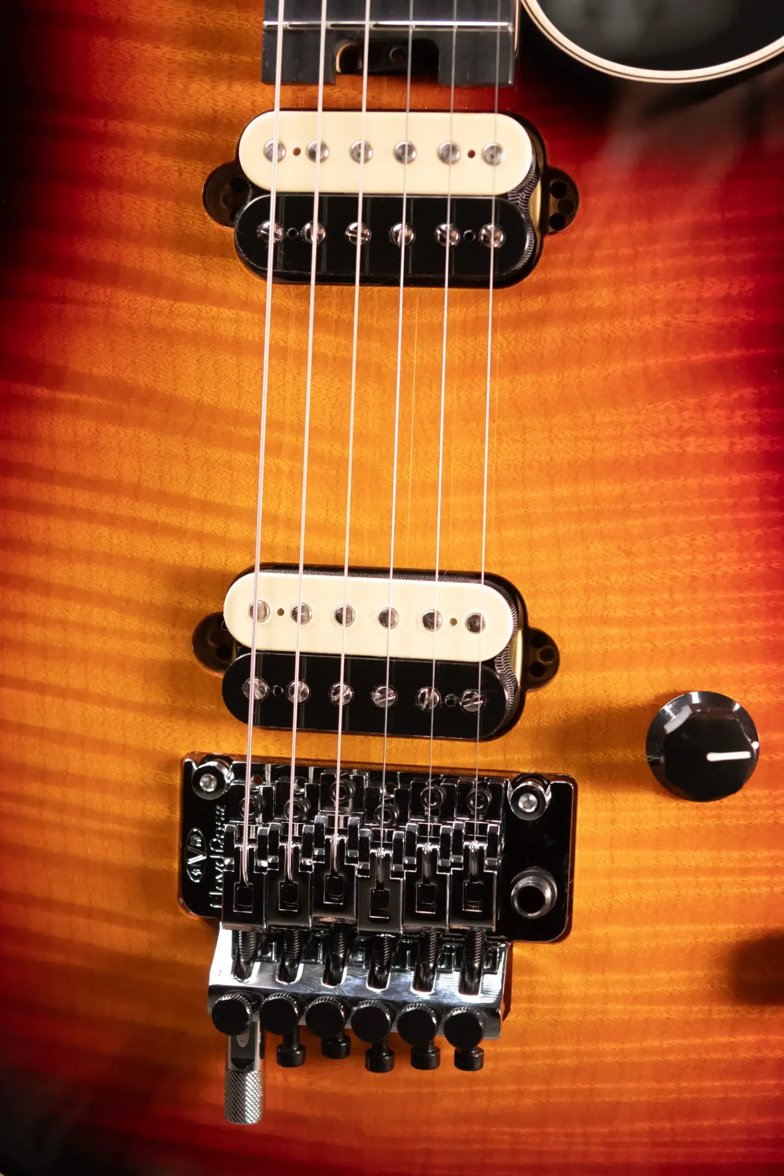 EVH Custom Shop USA Wolfgang Electric Guitar - 5A Flamed Maple 3-Tone Sunburst with Hardshell Case