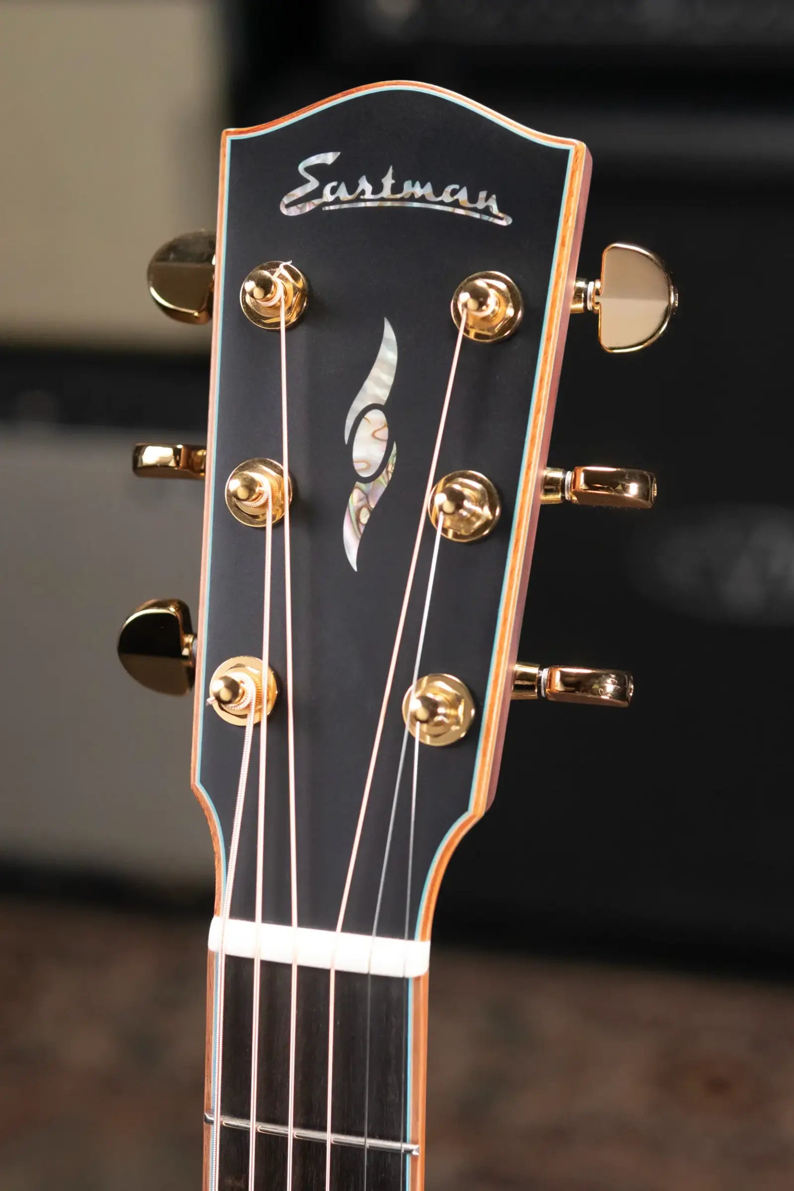 Eastman AC522CE-GB Grand Auditorium Acoustic/Electric Guitar - Goldburst with Hardshell Case