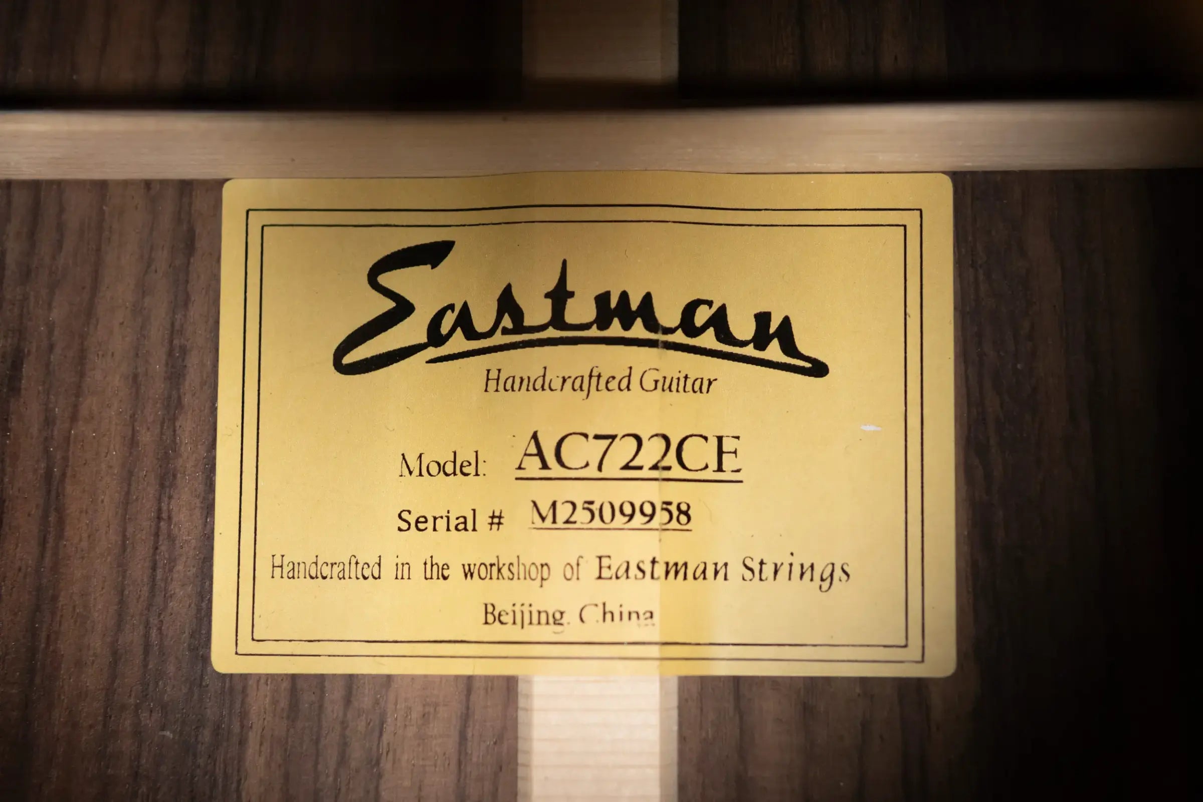 Eastman AC722ce Grand Auditorium Acoustic/Electric Guitar with Hardshell Case