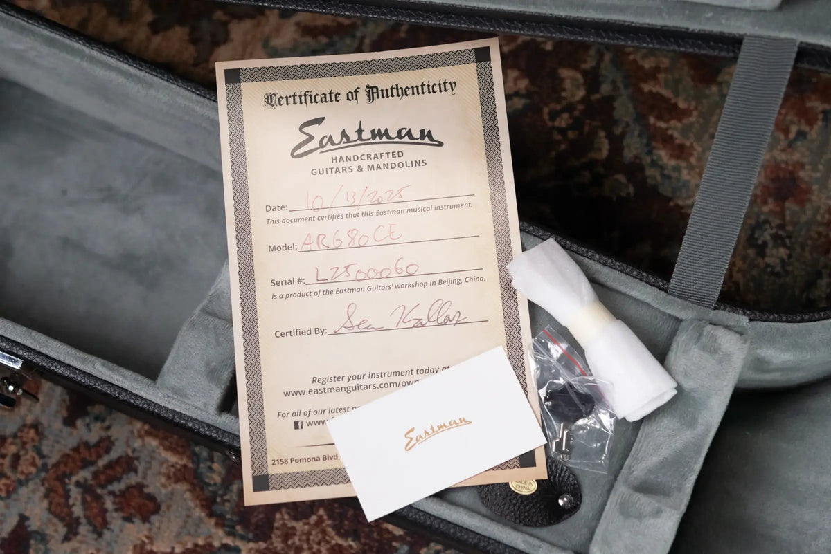 Eastman AR680CE John Pisano Signature Electric Guitar with Hardshell Case