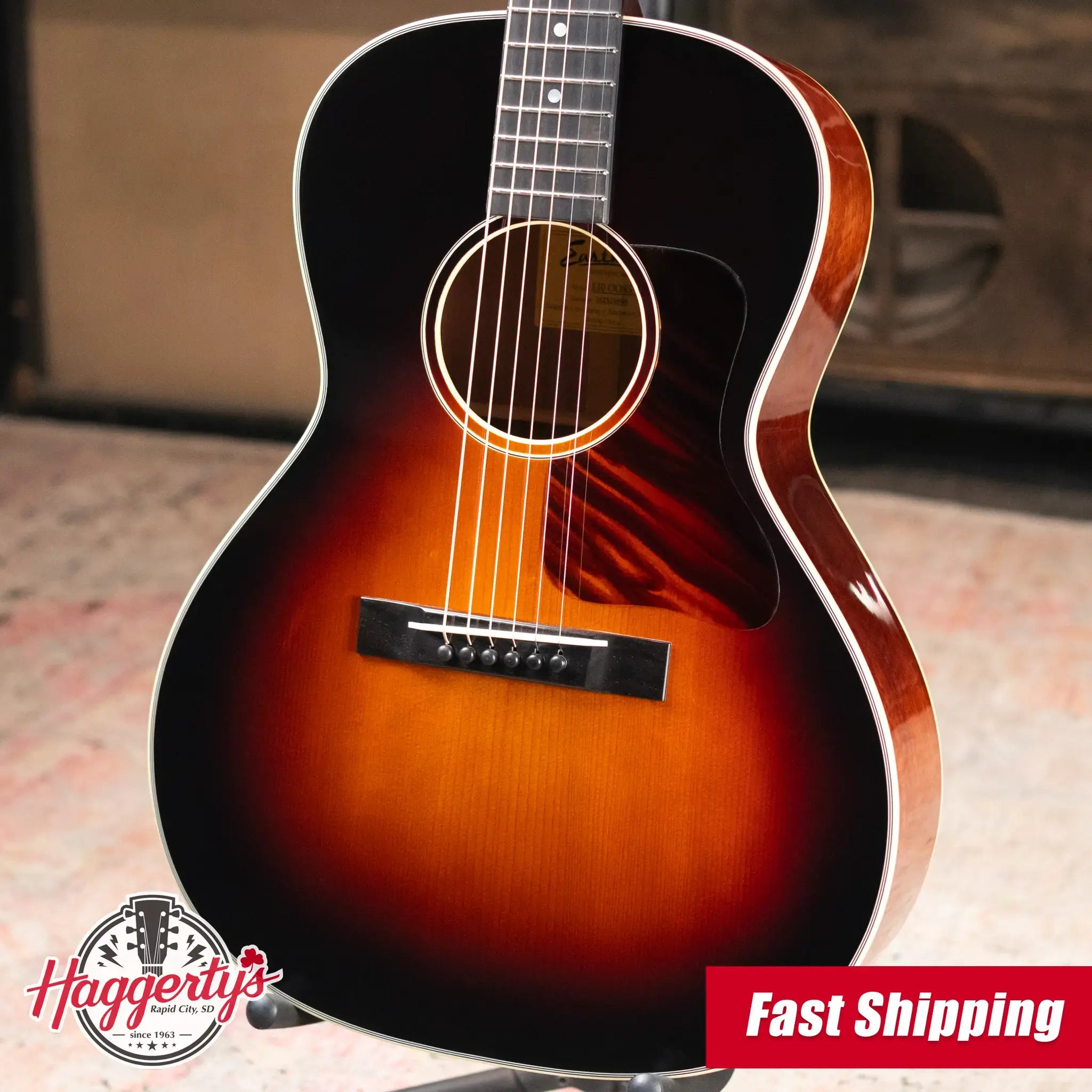 Eastman E10 OOSS-TC Acoustic Guitar - Sunburst with Hardshell Case