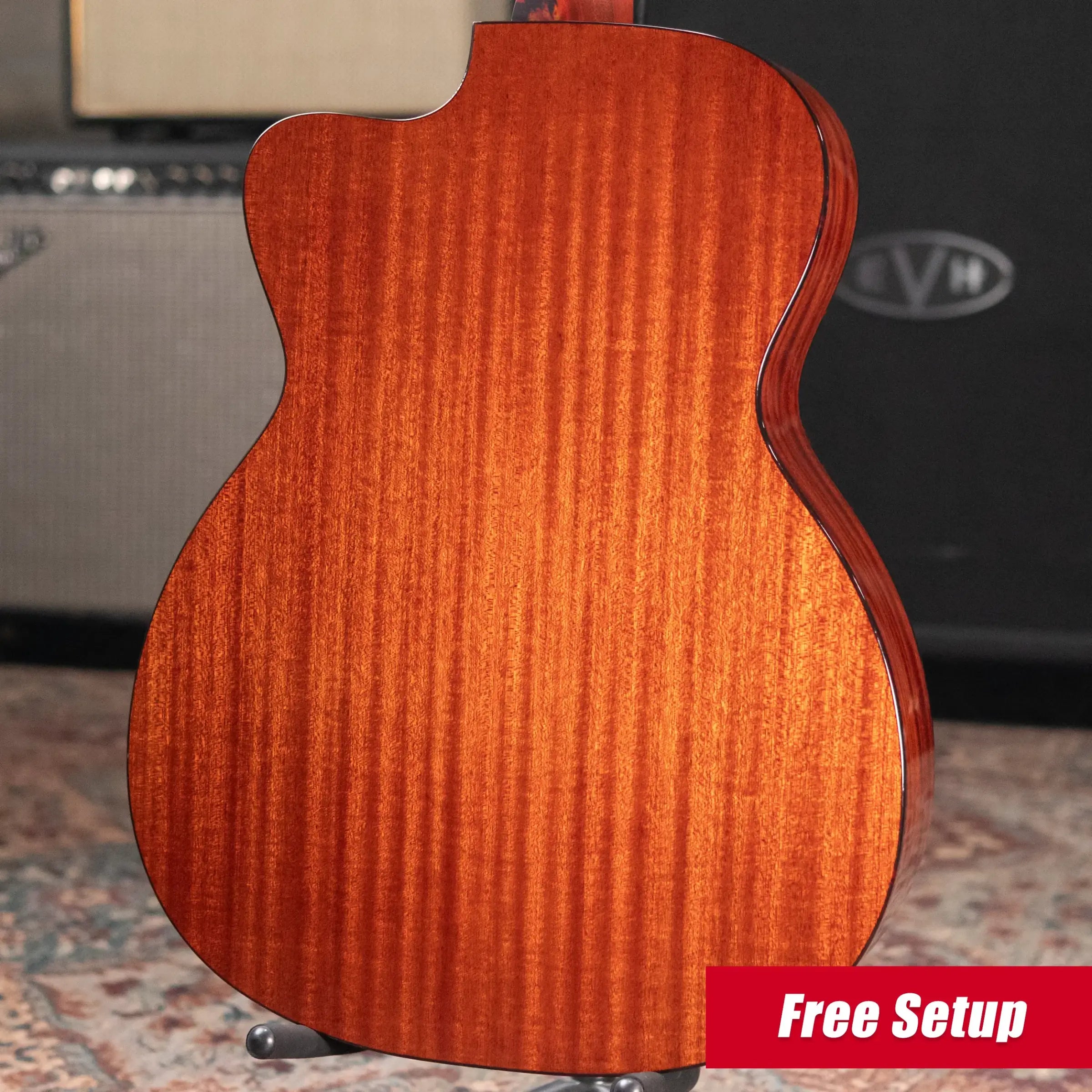 Eastman E1OMCE-DLX OM Acoustic/Electric Guitar with Gig Bag