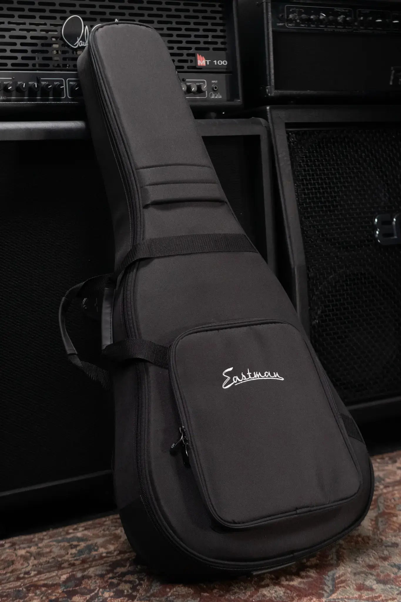 Eastman E1OM-DLX Acoustic/Electric Guitar with Gig Bag