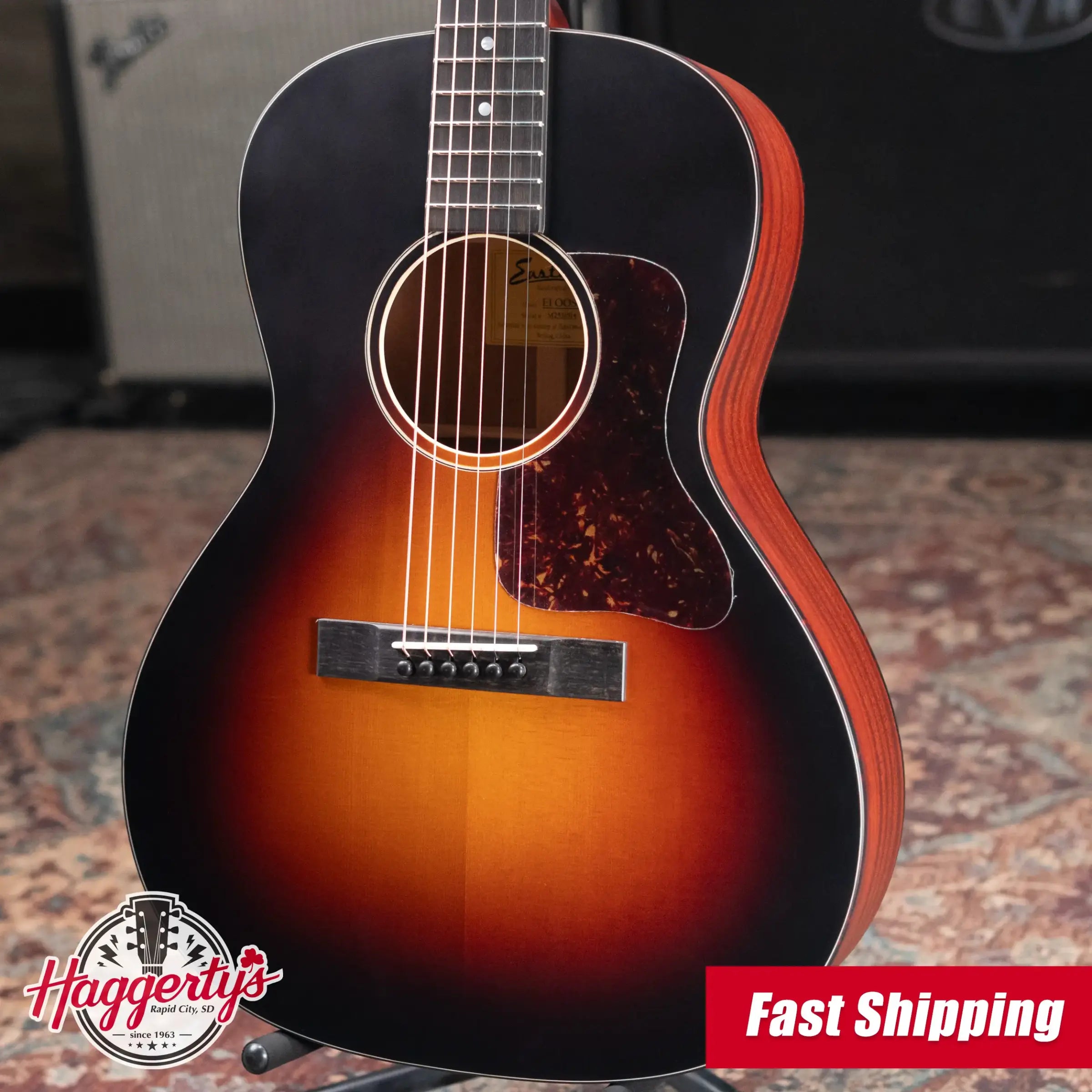 Eastman E1OOSS-SB Acoustic Guitar - Sunburst with Gig Bag