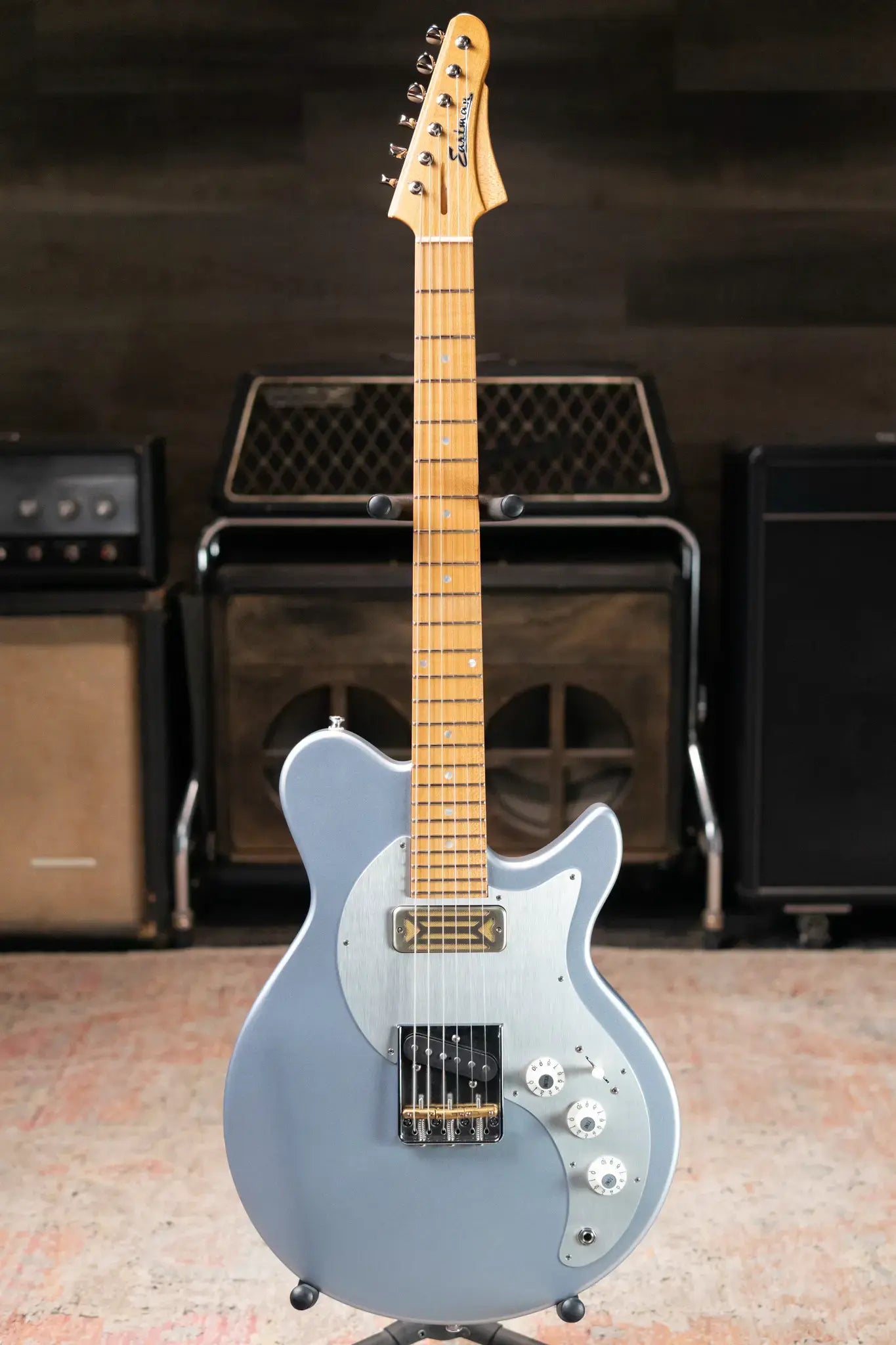 Eastman FullerTone Series SC Electric Guitar - Ice Blue Metallic with Padded Gig Bag