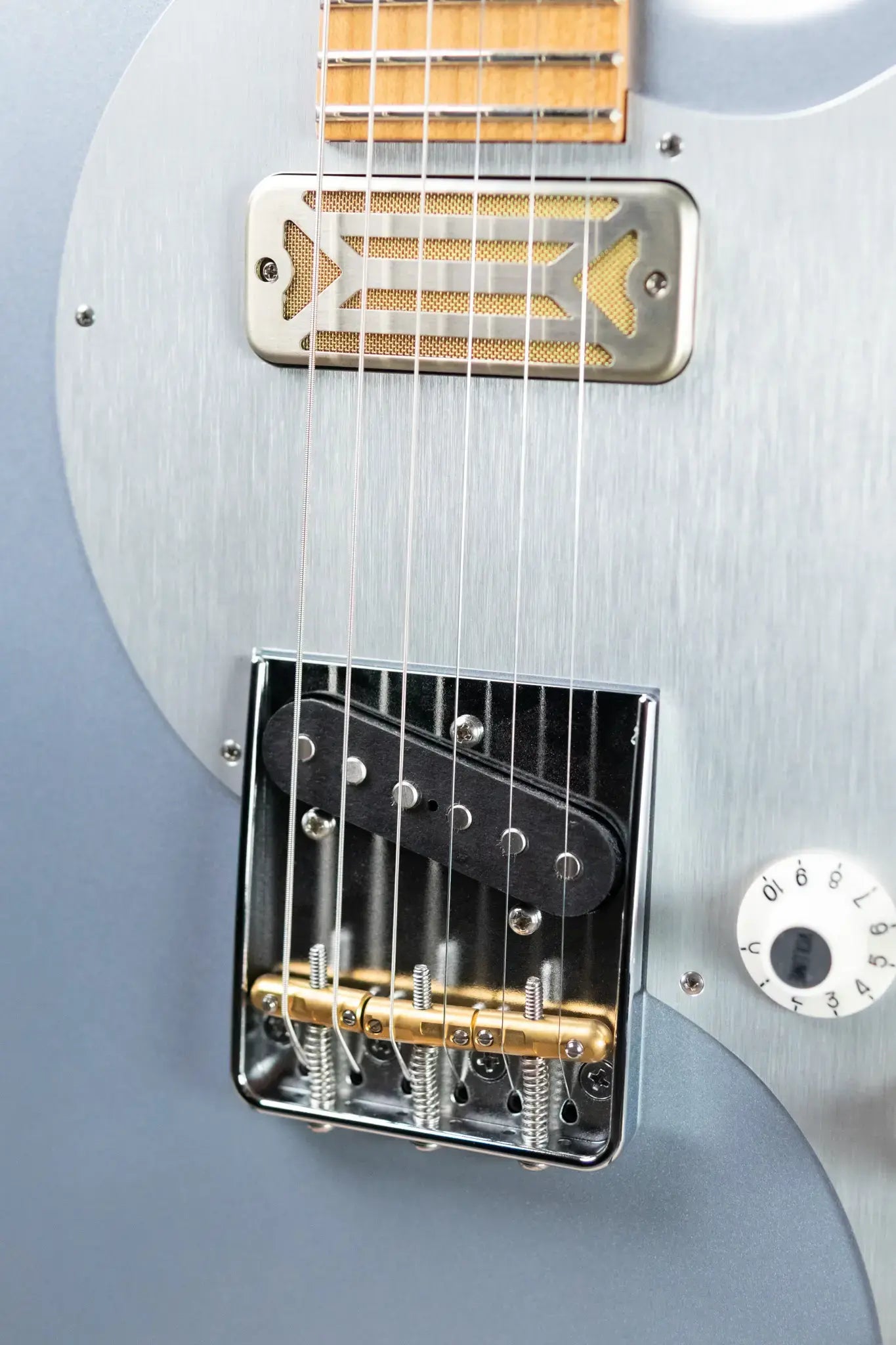 Eastman FullerTone Series SC Electric Guitar - Ice Blue Metallic with Padded Gig Bag