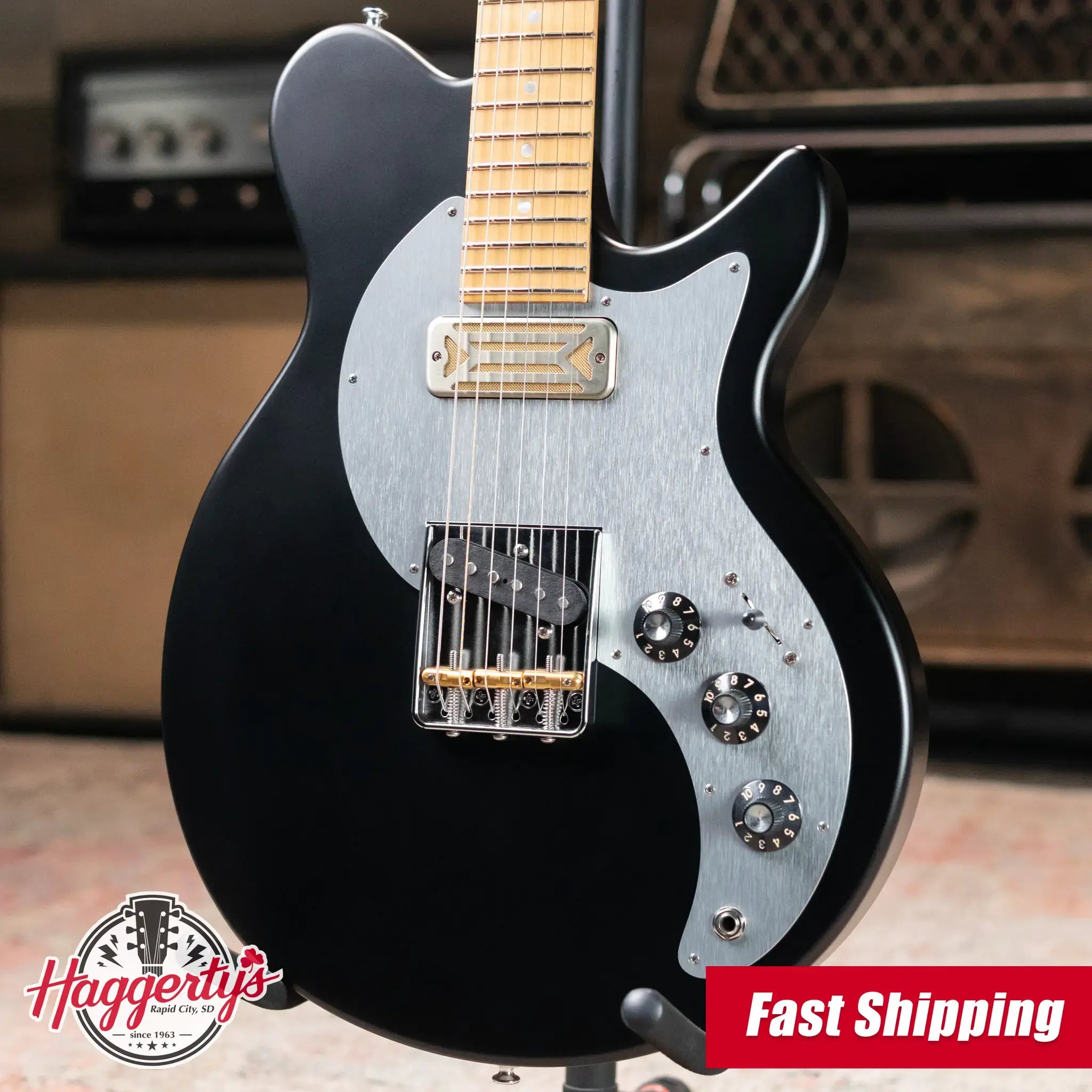 Eastman FullerTone Series SC Electric Guitar - Moss Black with Padded Gig Bag
