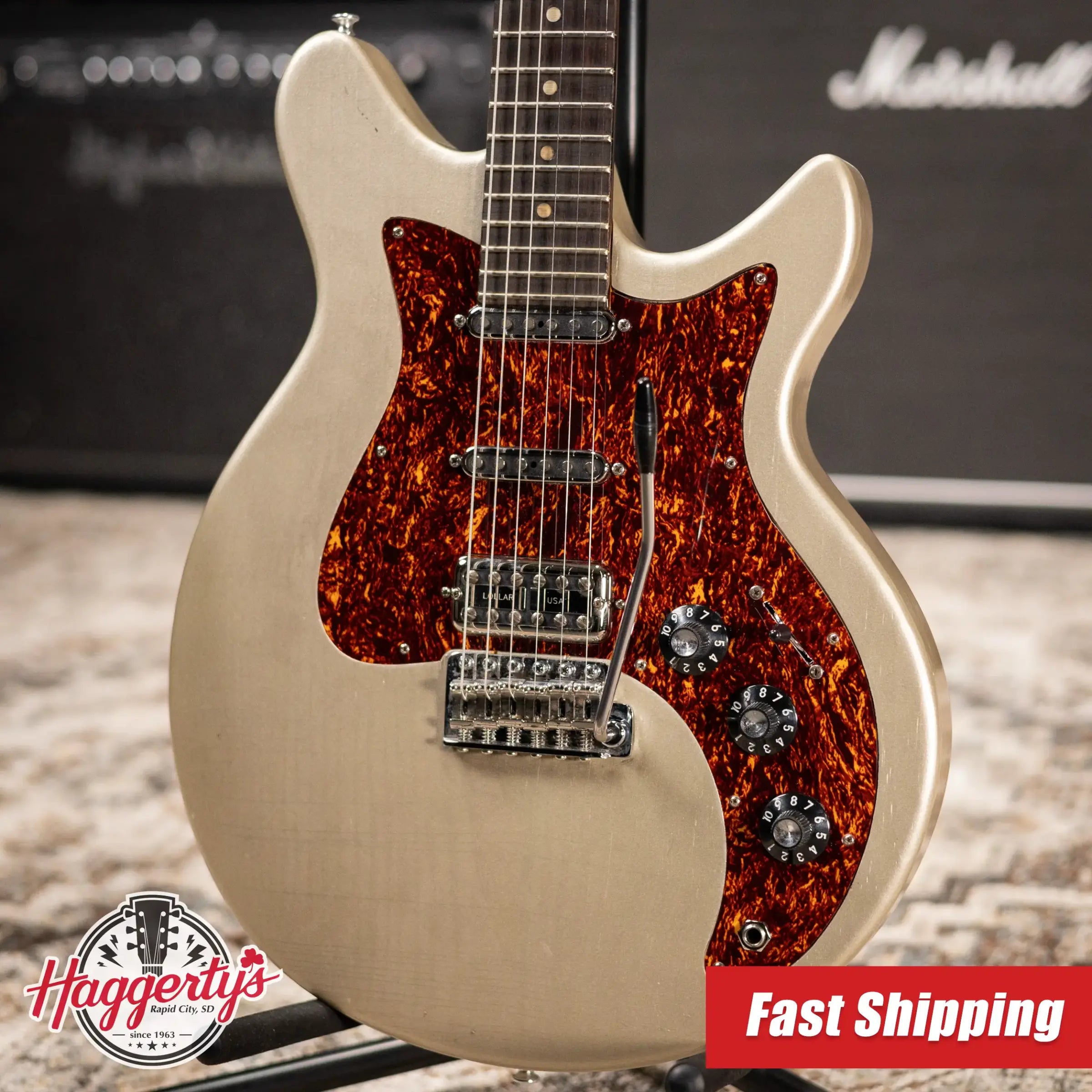 Eastman Kauffmann Series DC Deluxe - Made in Holland - Light Relic Electric Guitar - Shoreline Gold