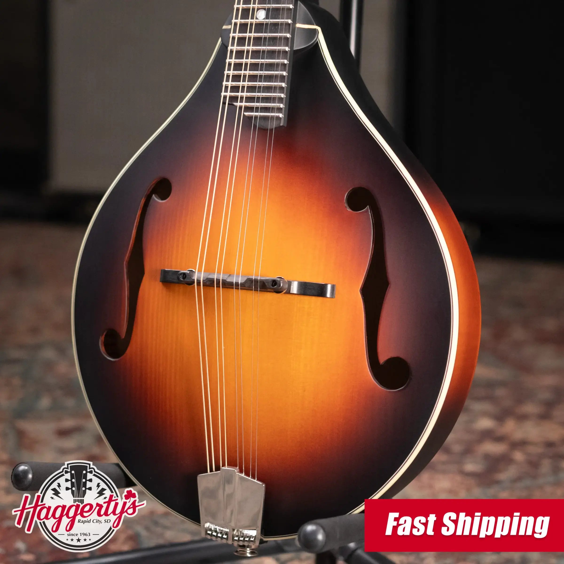 Eastman MD305E-SB A Style Acoustic/Electric Mandolin - Sunburst with Gig Bag