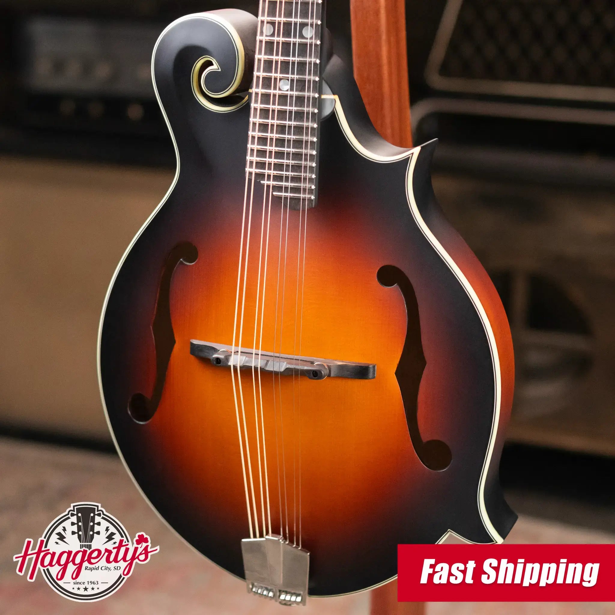 Eastman MD315E-SB F-Style Acoustic/Electric Mandolin - Sunburst with Gig Bag