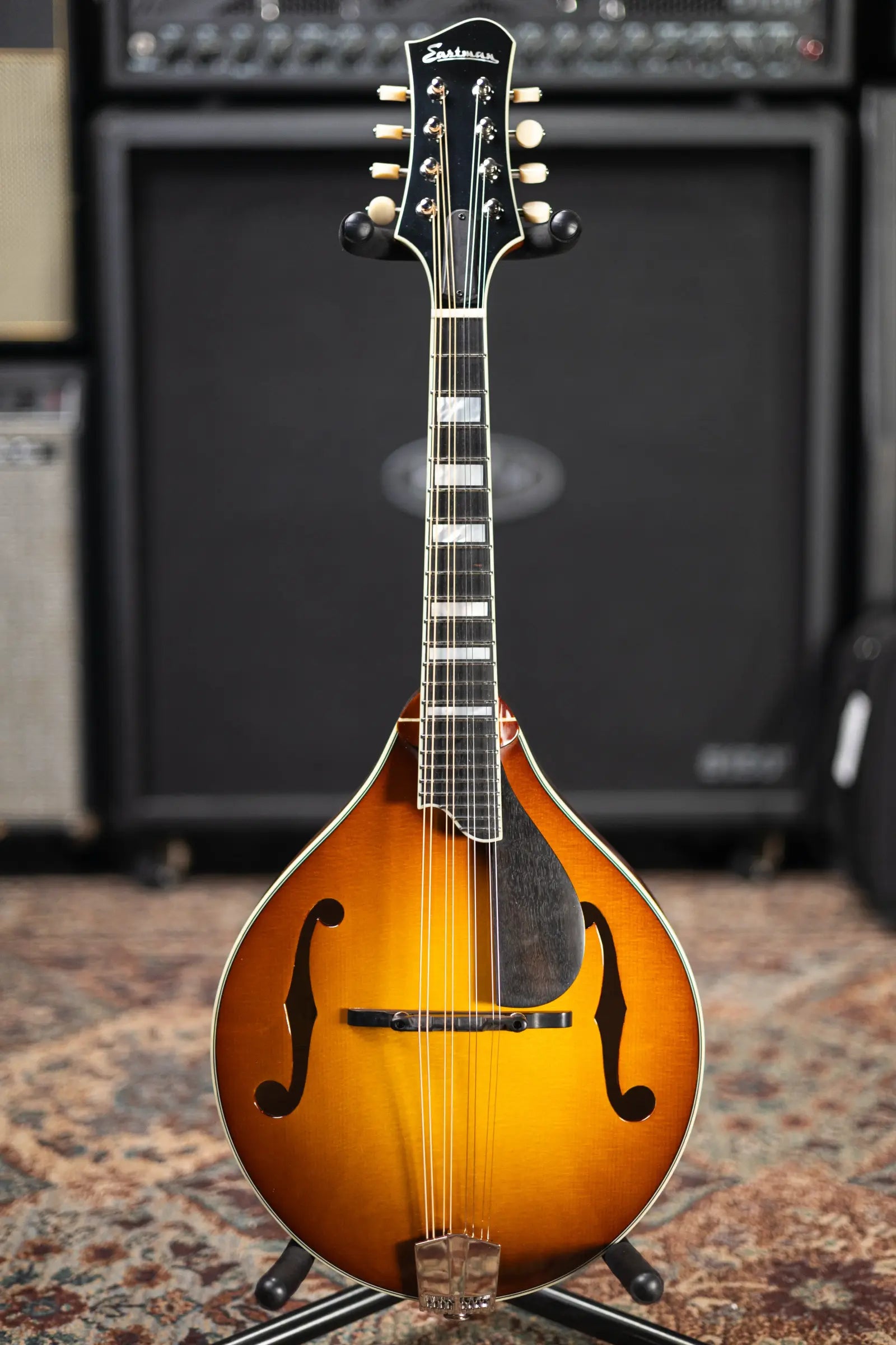 Eastman MD605-GB A-Style Acoustic/Electric Mandolin - Gold Burst with Hardshell Case