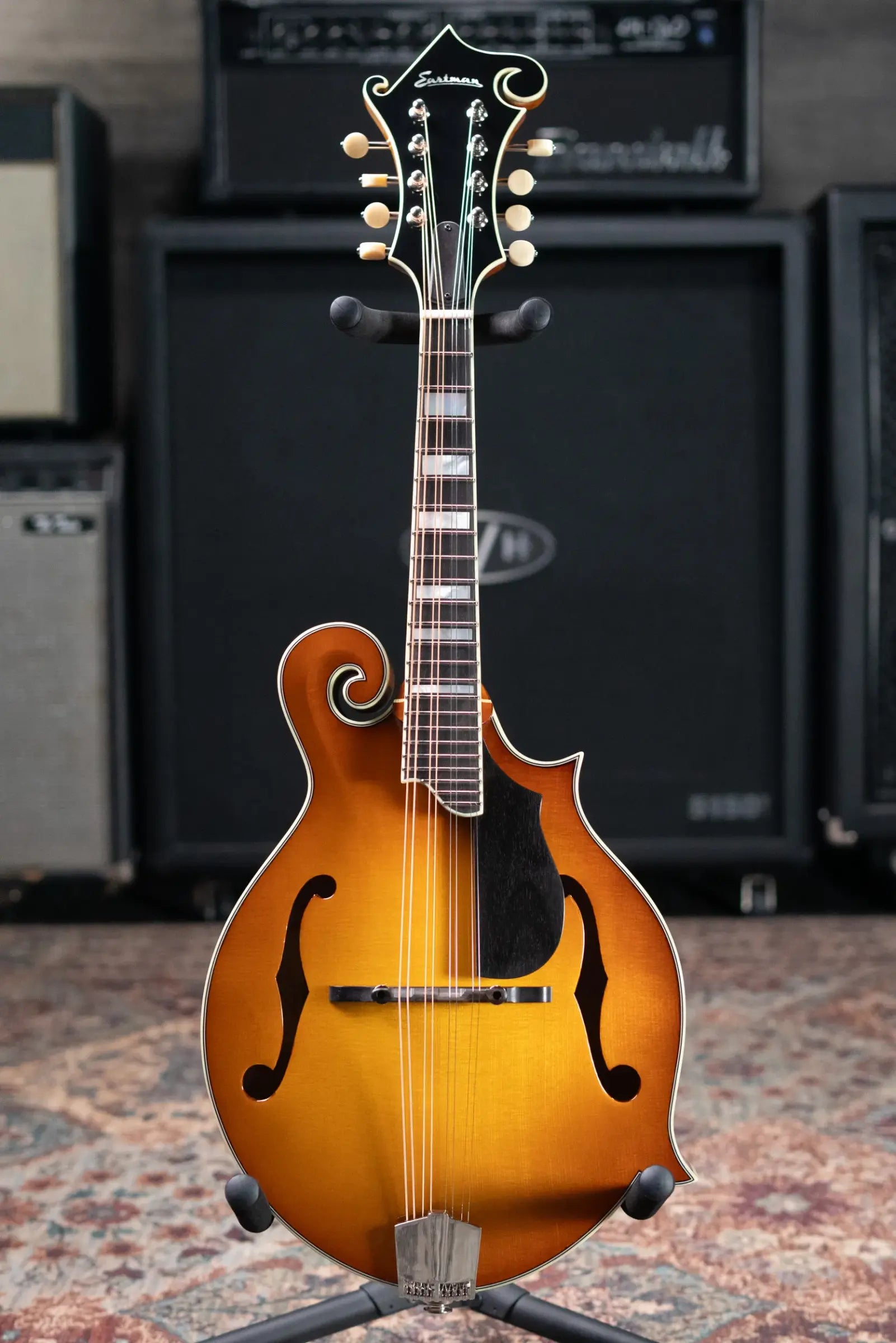 Eastman MD615-GB F-Style Acoustic/Electric Mandolin - Goldburst with Hardshell Case