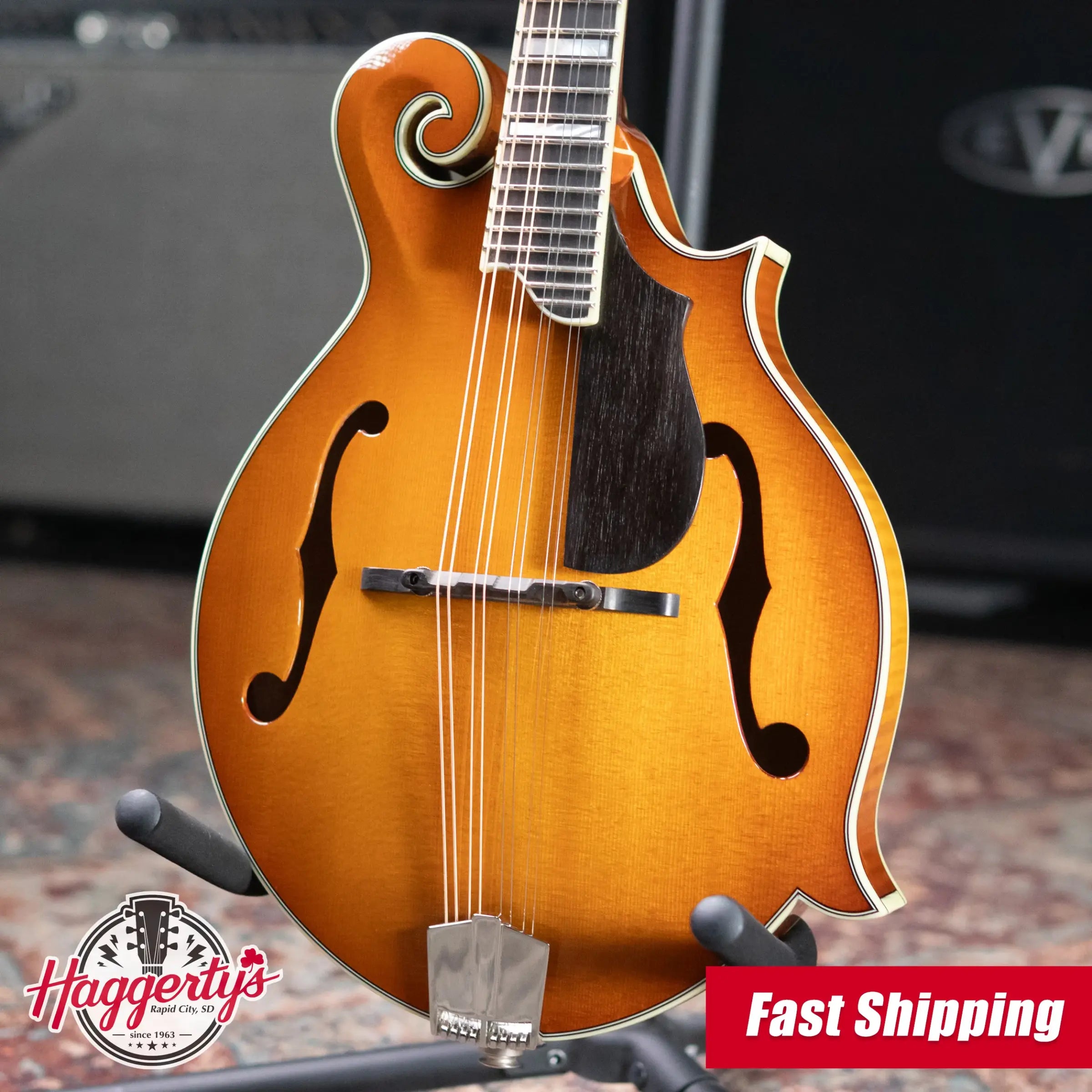 Eastman MD615-GB F-Style Acoustic/Electric Mandolin - Goldburst with Hardshell Case