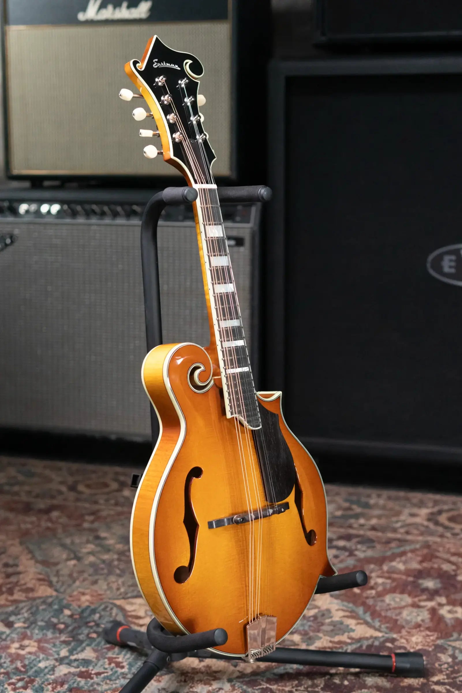 Eastman MD615-GB F-Style Acoustic/Electric Mandolin - Goldburst with Hardshell Case