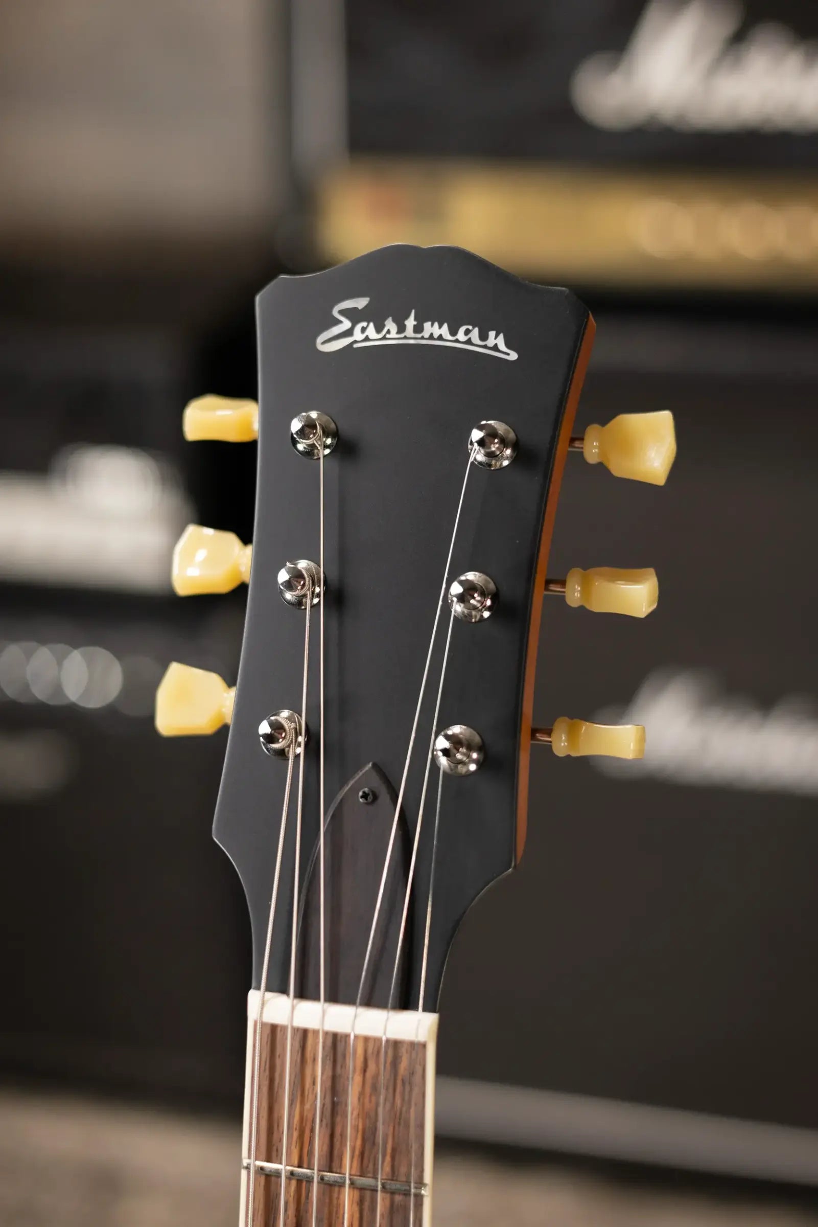 Eastman SB56 Electric Guitar - Vintage Satin Gold with Padded Gig Bag